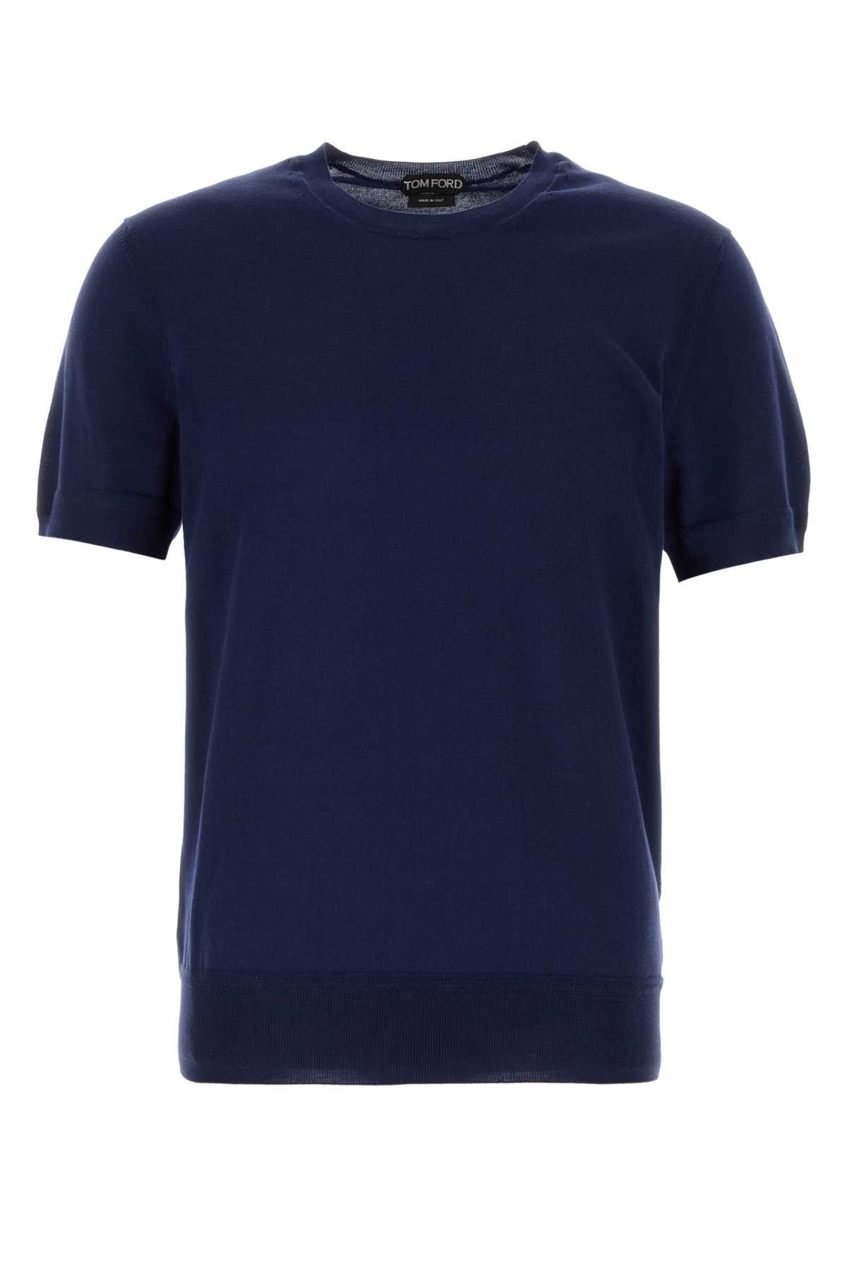 Navy Blue Cotton Sweater