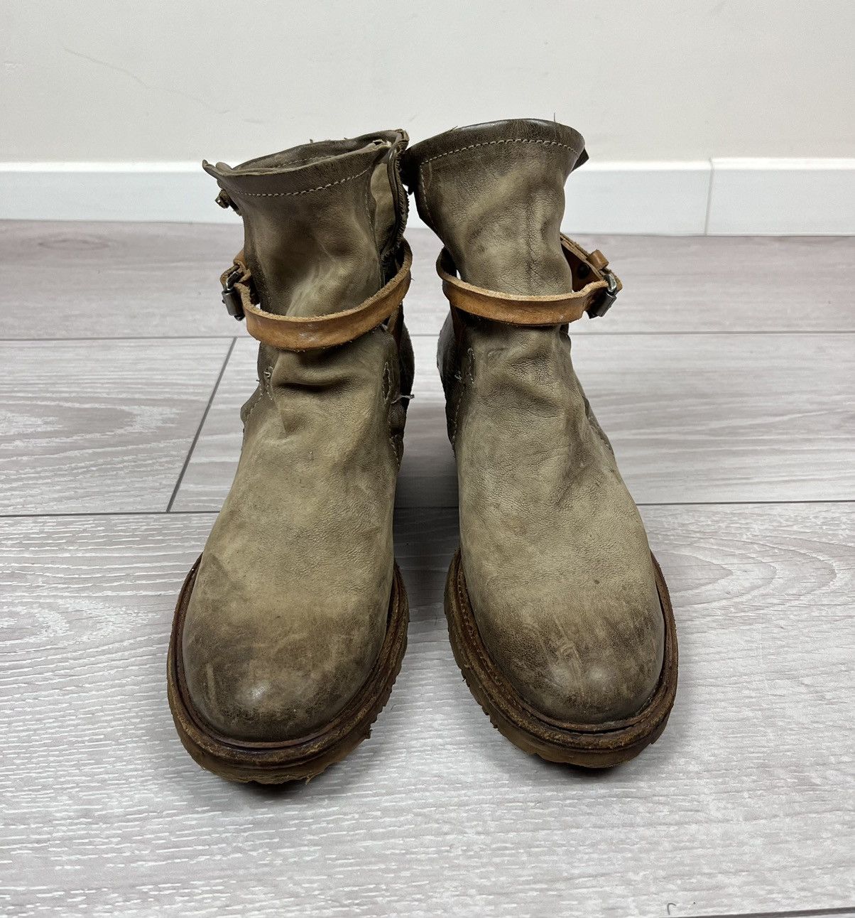 A.S.98 A.S. 98 Airsteps Avante Garde Beige Leather Heel Boots Size US 8 / IT 38 - 6 Thumbnail