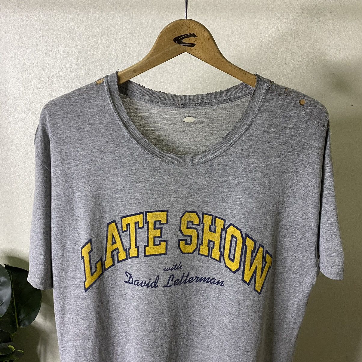 Vintage 1990s Late Show with David Letterman TV Show Promo Tee Size US M / EU 48-50 / 2 - 2 Thumbnail