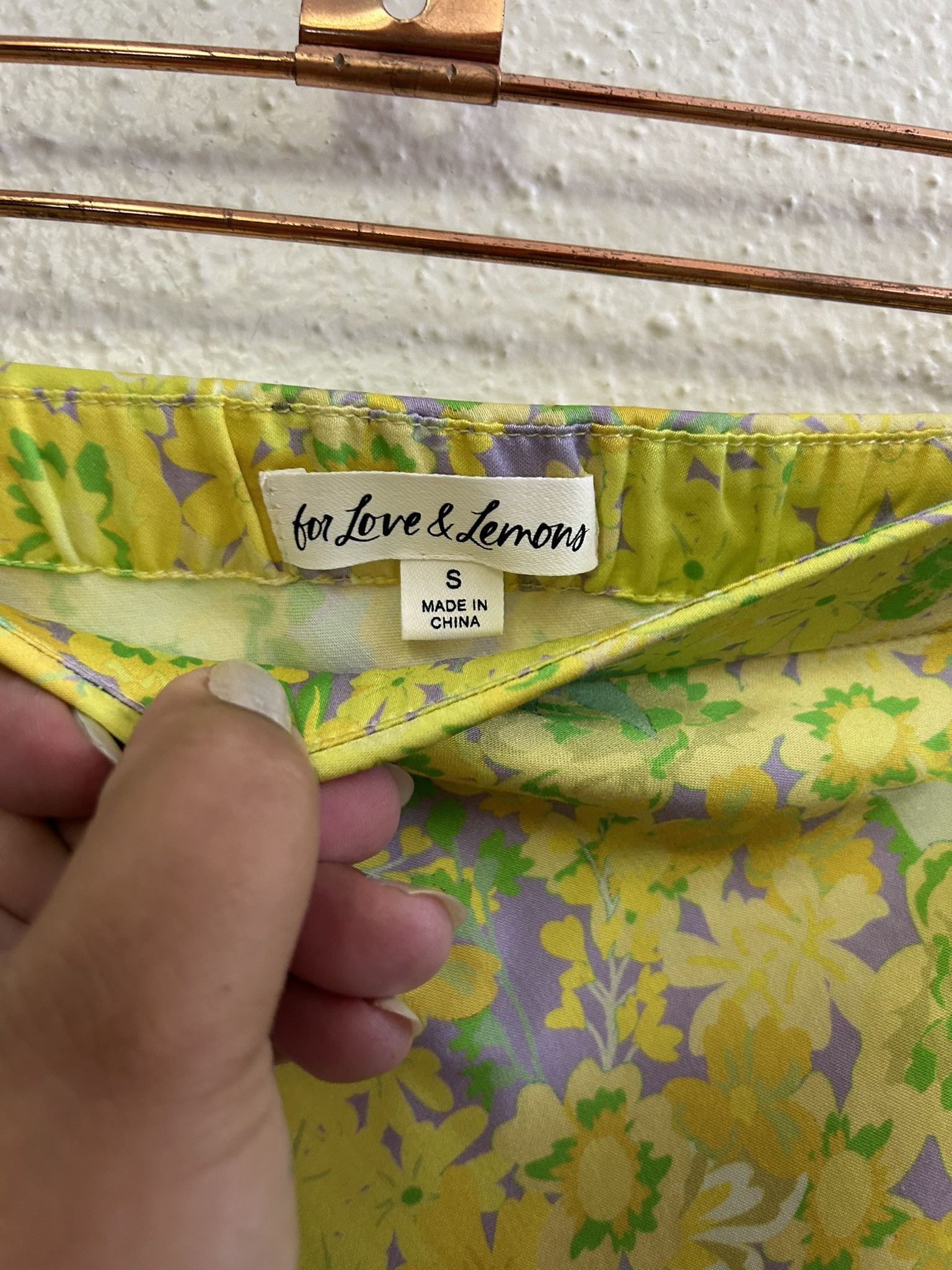For Love & Lemons FOR LOVE AND LEMONS DUBOIS YELLOW FLORAL MIDI SKIRT SIZE S Size 27" / US 4 / IT 40 - 4 Thumbnail