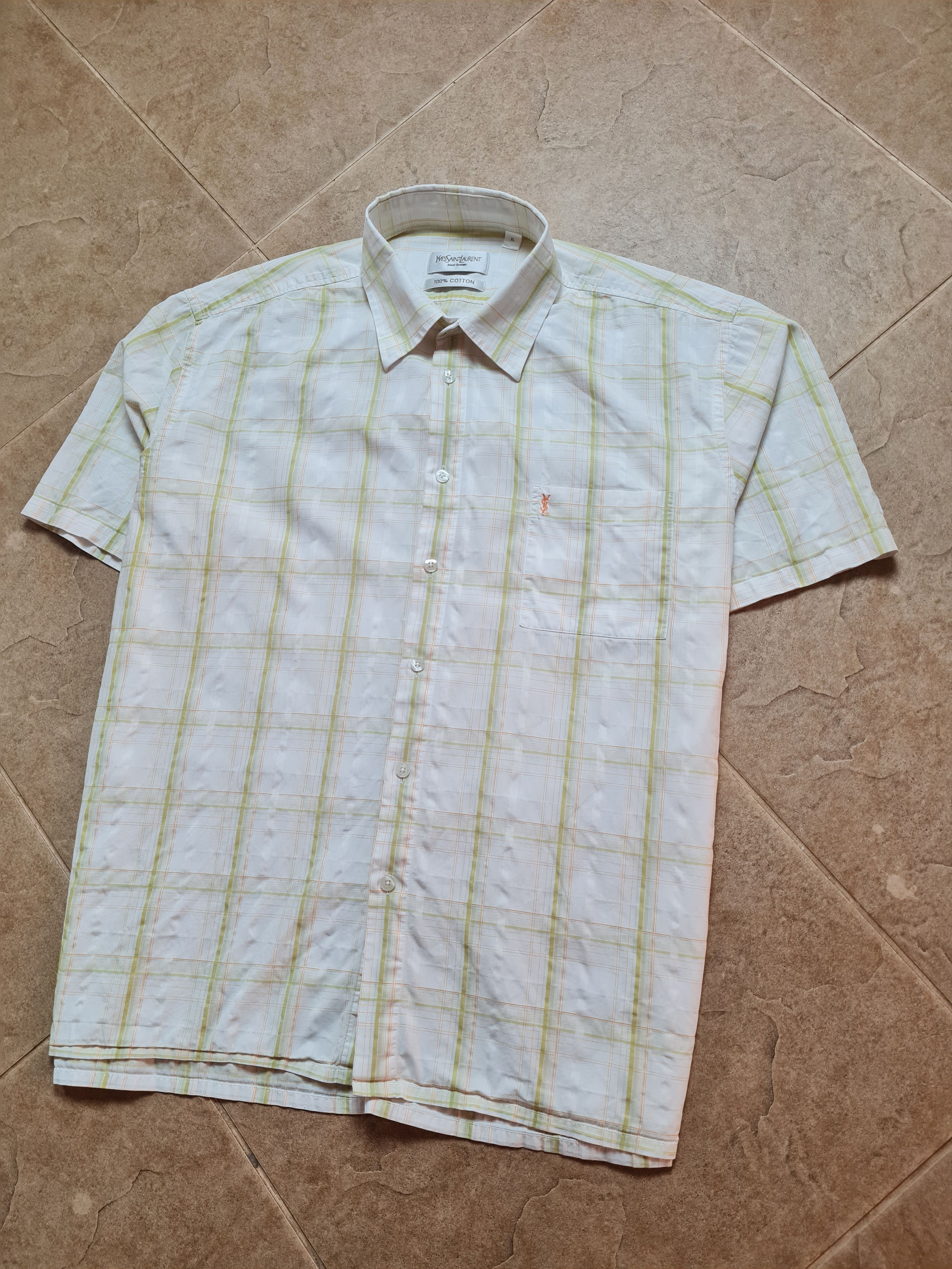 Yves Saint Laurent 90s Yves Saint Laurent YSL Shirt Rare Retro Hype Cheimse Size US XL / EU 56 / 4 - 3 Thumbnail