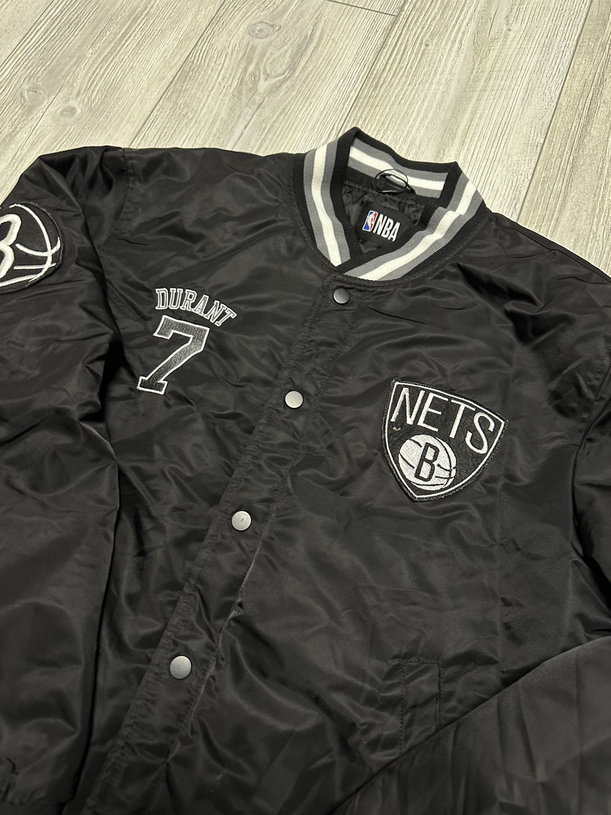 NBA Vintage Brooklyn NBA Durant Nets Varsity Bomber Jacket Size US M / EU 48-50 / 2 - 2 Thumbnail