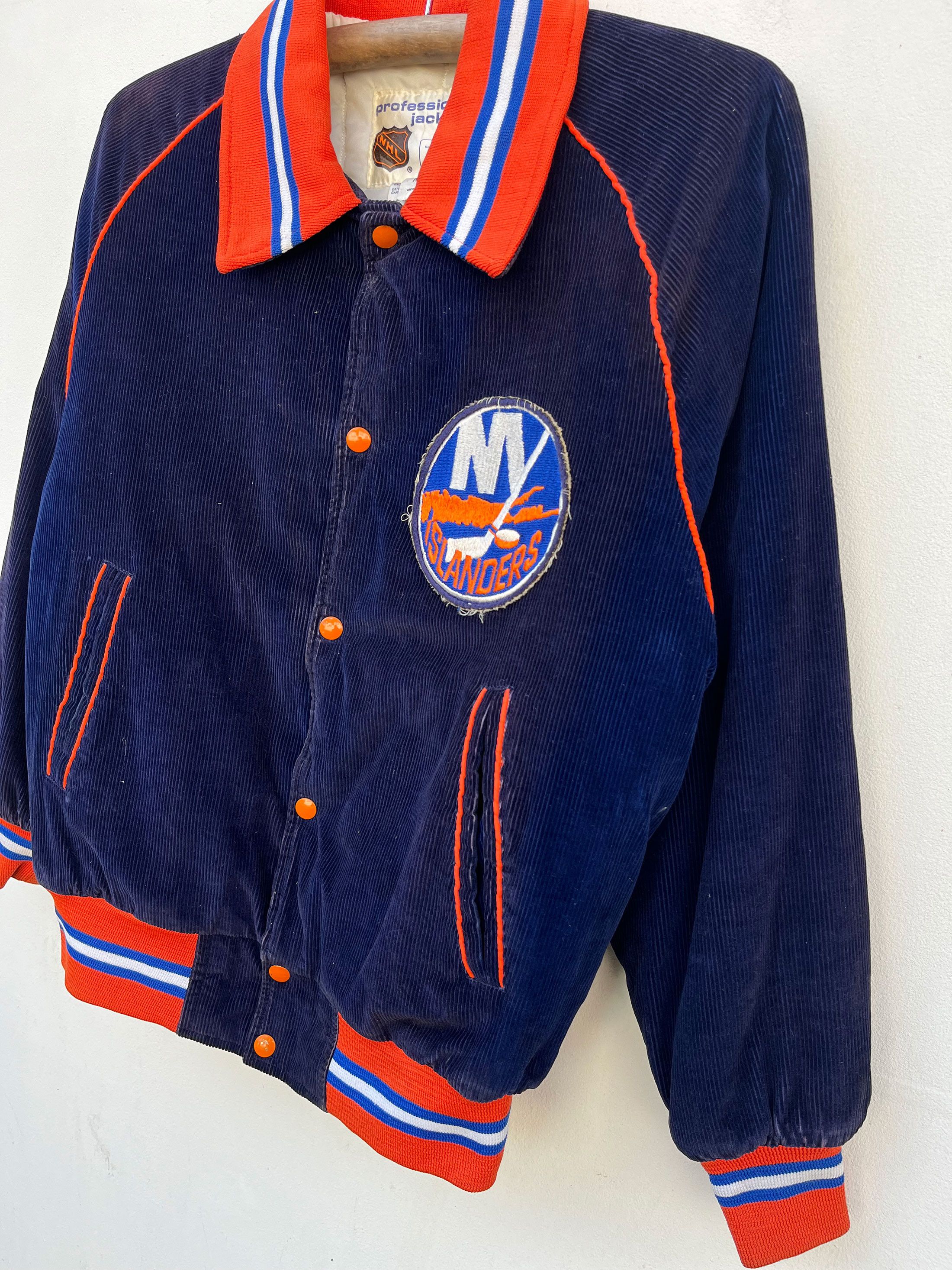 NHL × Sports Specialties Vintage Professional Jacket Shain Corduroy NHL NY Islander Size US M / EU 48-50 / 2 - 2 Thumbnail