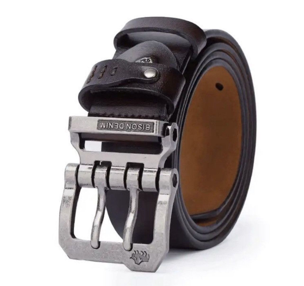Japanese Brand × Leather Genuine Leather Belt Bison Denim Size ONE SIZE - 1 Thumbnail