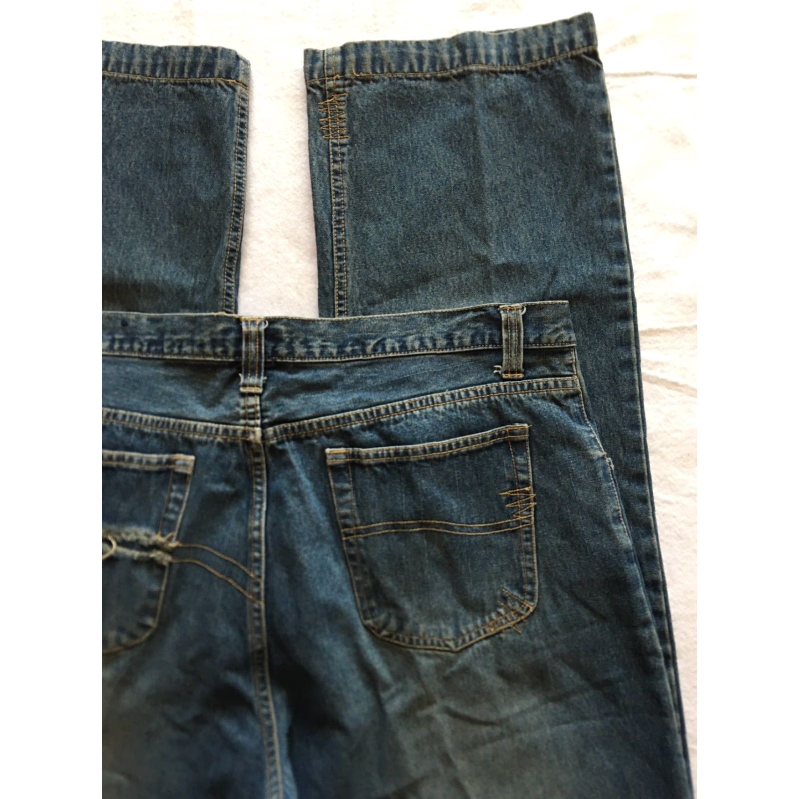 Denime VINTAGE Cross Fire Jeans Men’s 38x32 Denim Work Pants 5-Pocket Straight Blue 90s Grunge Mens Size US 38 / EU 54 - 8 Thumbnail