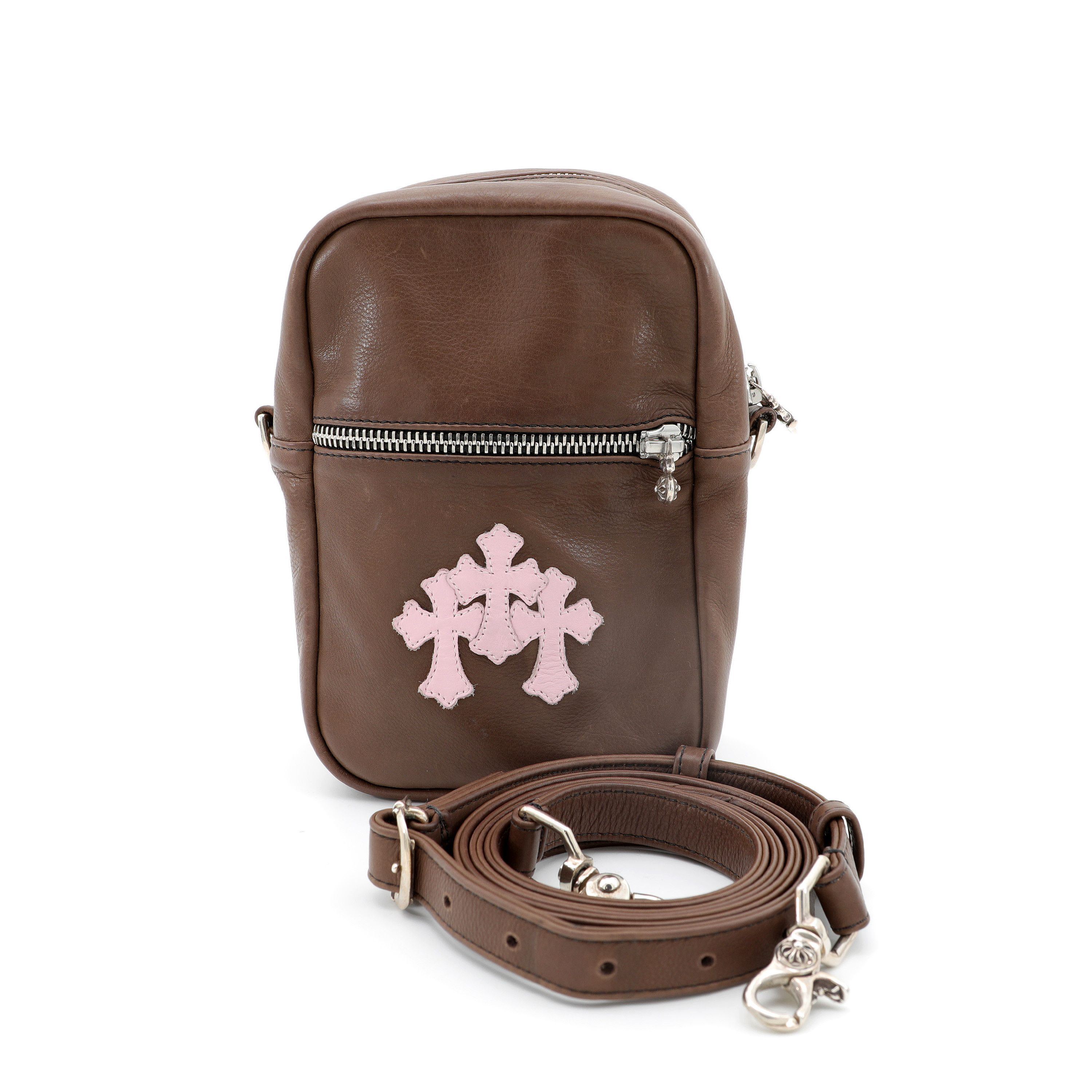 Chrome Hearts Taka Mini Brown Leather Triple Cross Size ONE SIZE - 1 Thumbnail