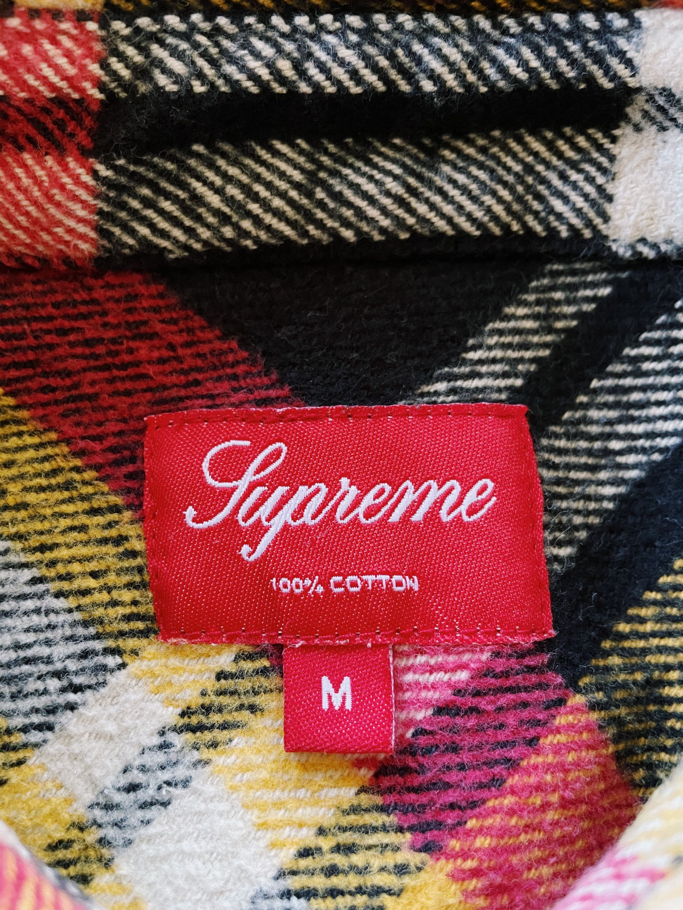 Supreme Supreme Heavyweight Plaid Flannel Shirt Yellow / Red / Black Size US M / EU 48-50 / 2 - 4 Thumbnail