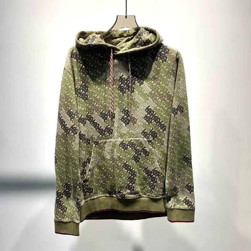 Burberry Burberry Green Cotton Men's Hoodie Size US L / EU 52-54 / 3 - 1 Thumbnail