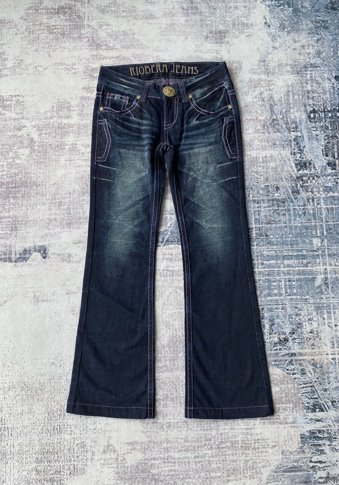 If Six Was Nine Vintage Riobera Embroidered Flared Denim Size US 32 / EU 48 - 5 Thumbnail
