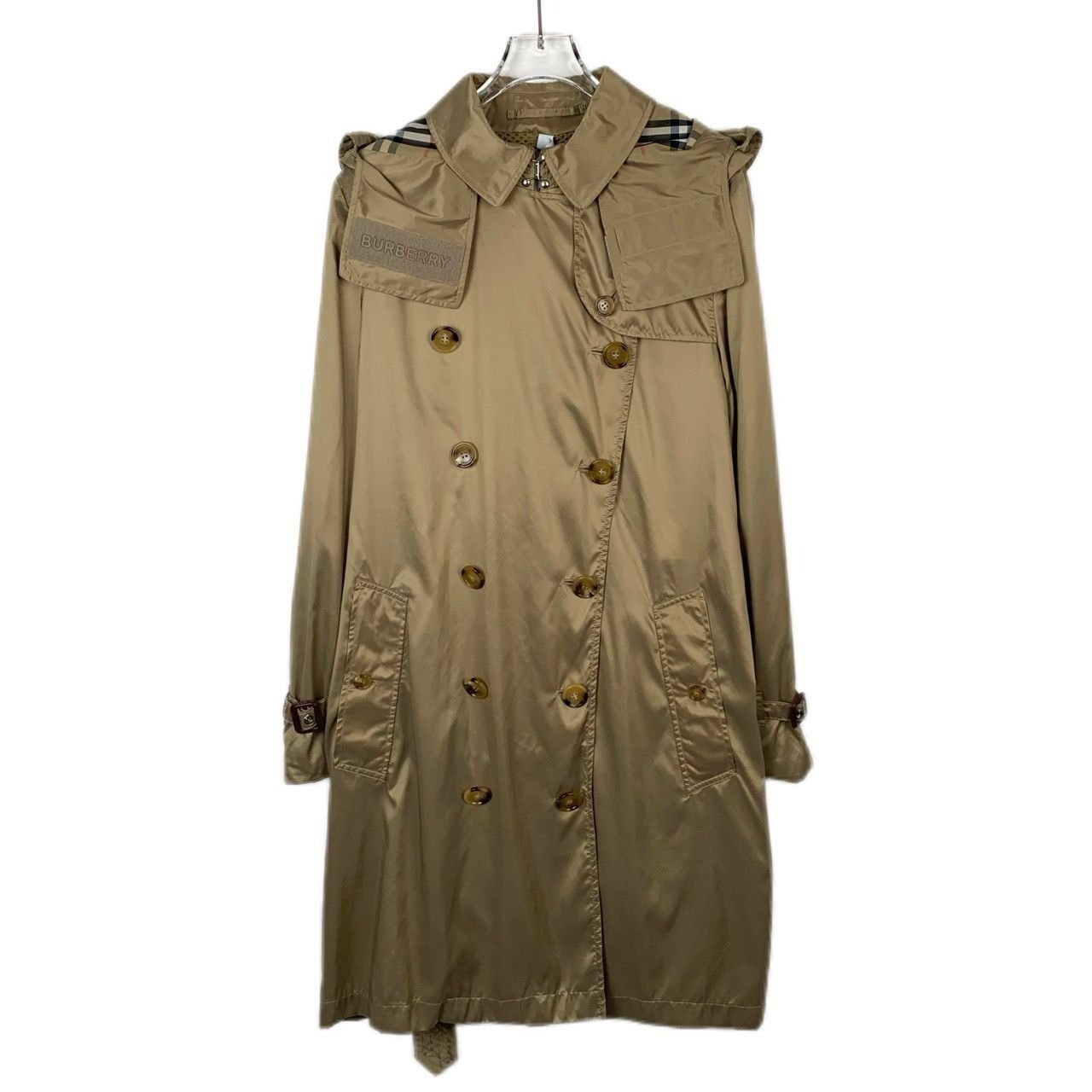 Burberry Burberry Double-Breasted Beige Trench Coat With Plaid Lining Size M / US 6-8 / IT 42-44 - 1 Thumbnail