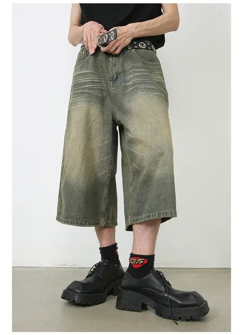Other Vintage wide-leg washed loose versatile denim shorts Size US 32 / EU 48 - 5 Thumbnail