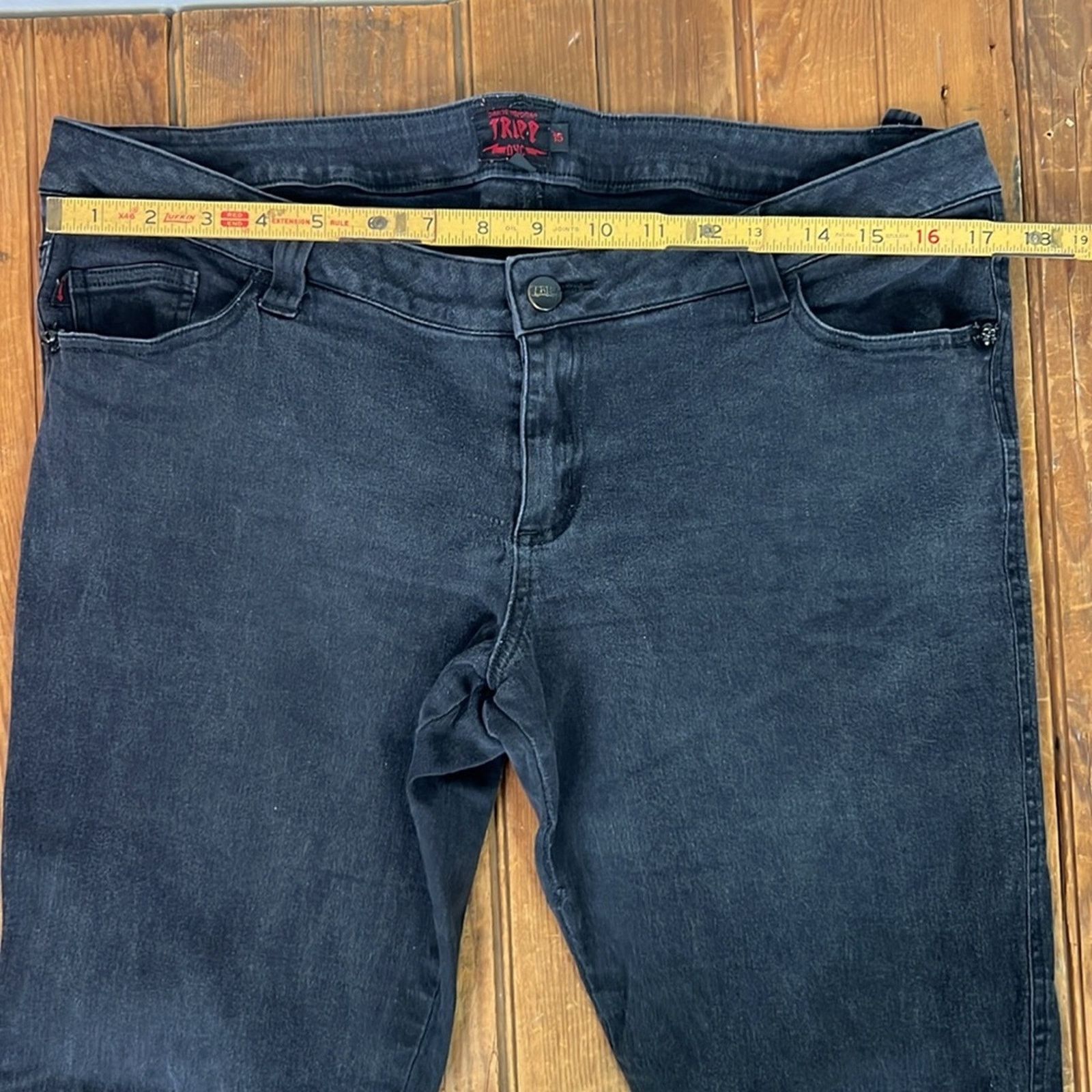 Tripp NYC Women’s Tripp NY t back skinny jean black size 15 RESUCUE Size 30" / US 8 / IT 44 - 3 Thumbnail