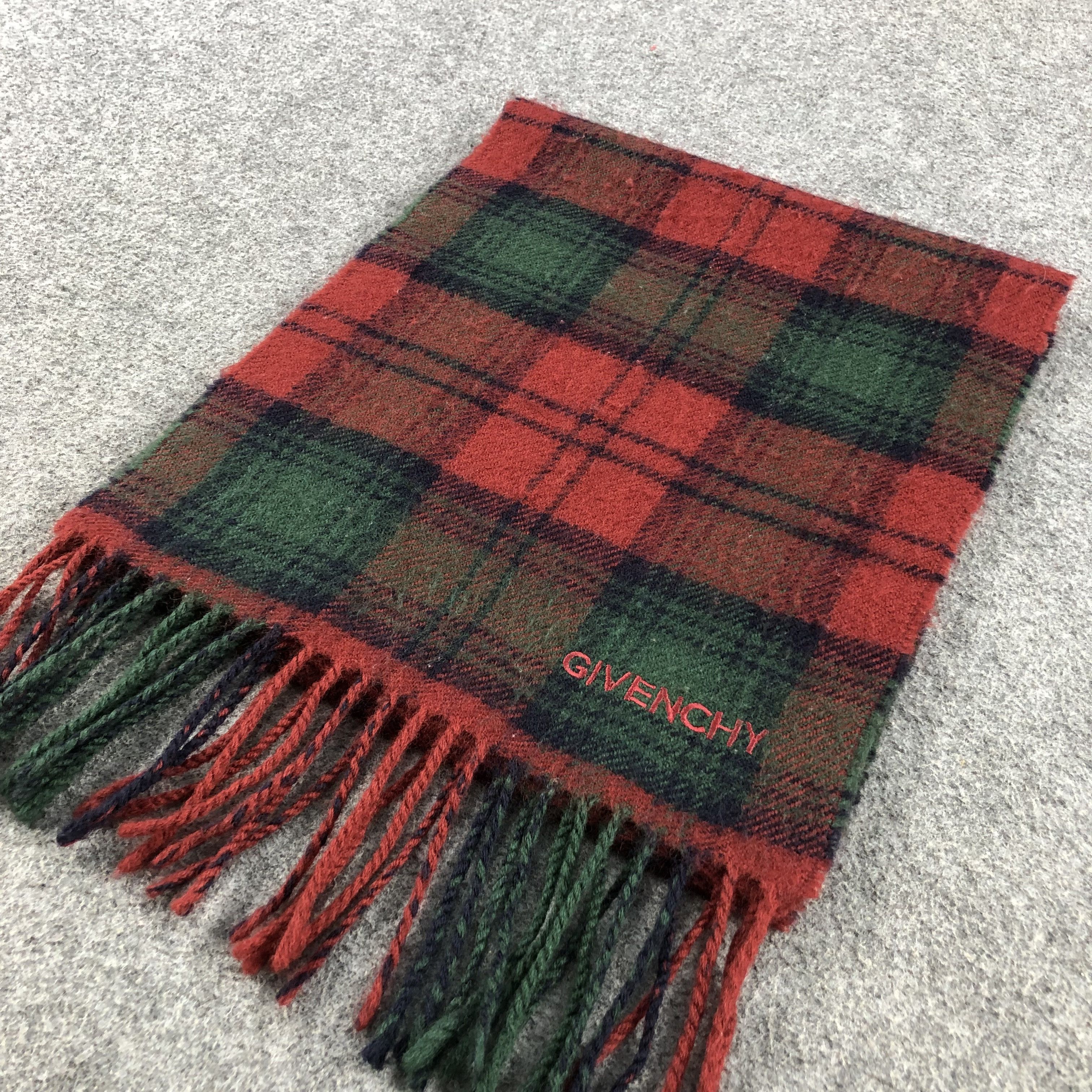 Givenchy Givenchy Tartan Wool Scarf Muffler V629 Size ONE SIZE - 3 Thumbnail