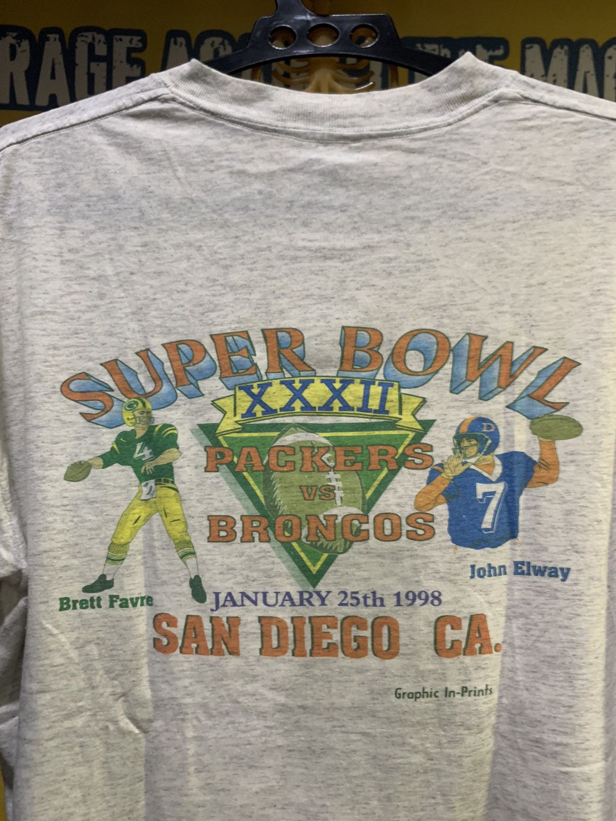 All Sport Vtg SUPER BOWL “Packers (Brett Favre)Vs Broncos (John Elway) Size US L / EU 52-54 / 3 - 8 Thumbnail