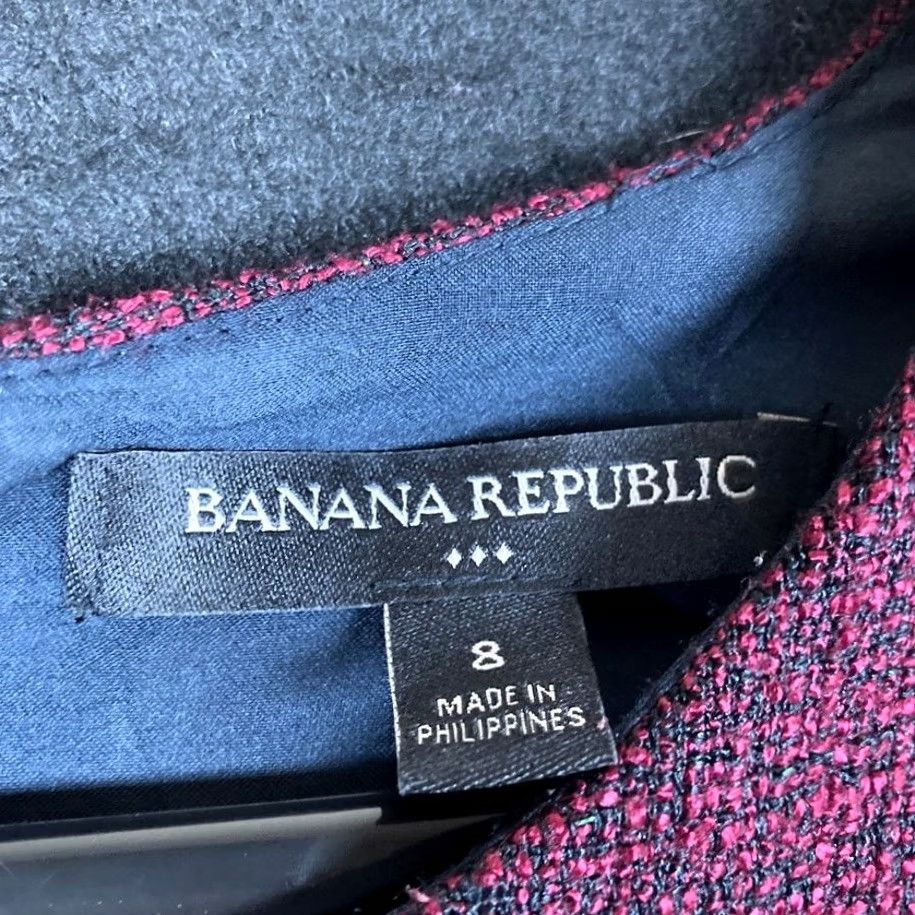 Banana Republic Banana Republic Womens Dress Red Tweed Short Sleeve Back Zip Stretch Small Dress Size 28" / US 6 / IT 42 - 6 Thumbnail