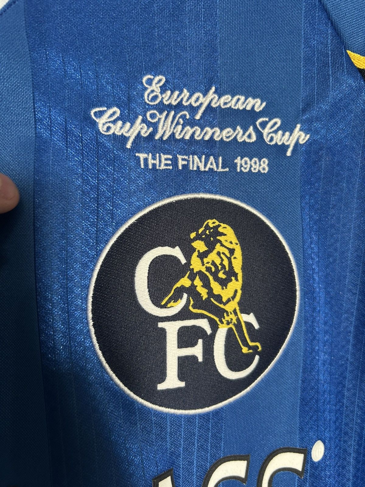 Chelsea Soccer NWT Chelsea Score Draw Retro soccer jersey 1998 New! Small Size US S / EU 44-46 / 1 - 5 Thumbnail