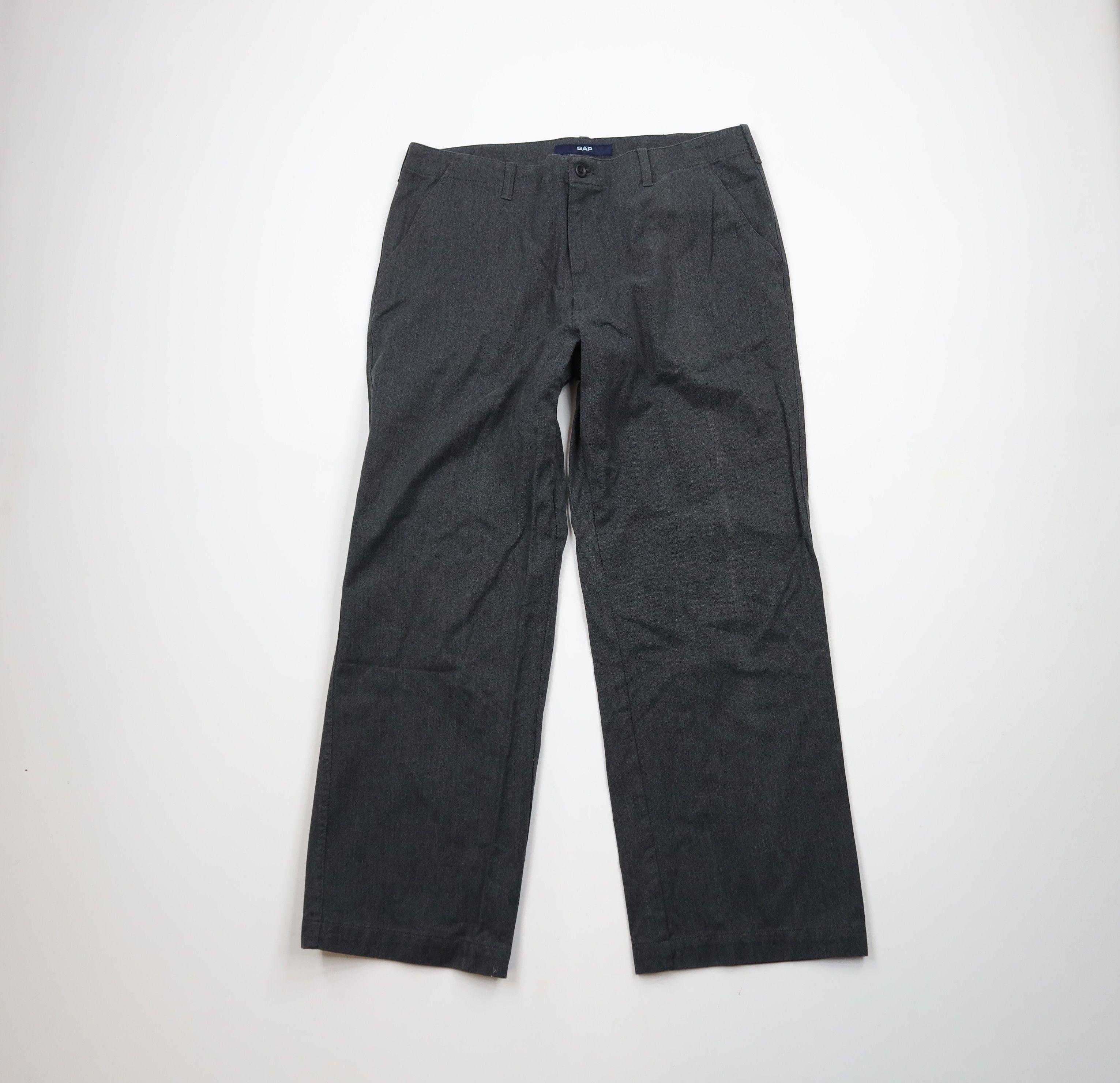 Gap × Vintage Vintage Y2K 2002 Gap Fit Heavyweight Wide Leg Pants Gray Size US 36 / EU 52 - 1 Thumbnail