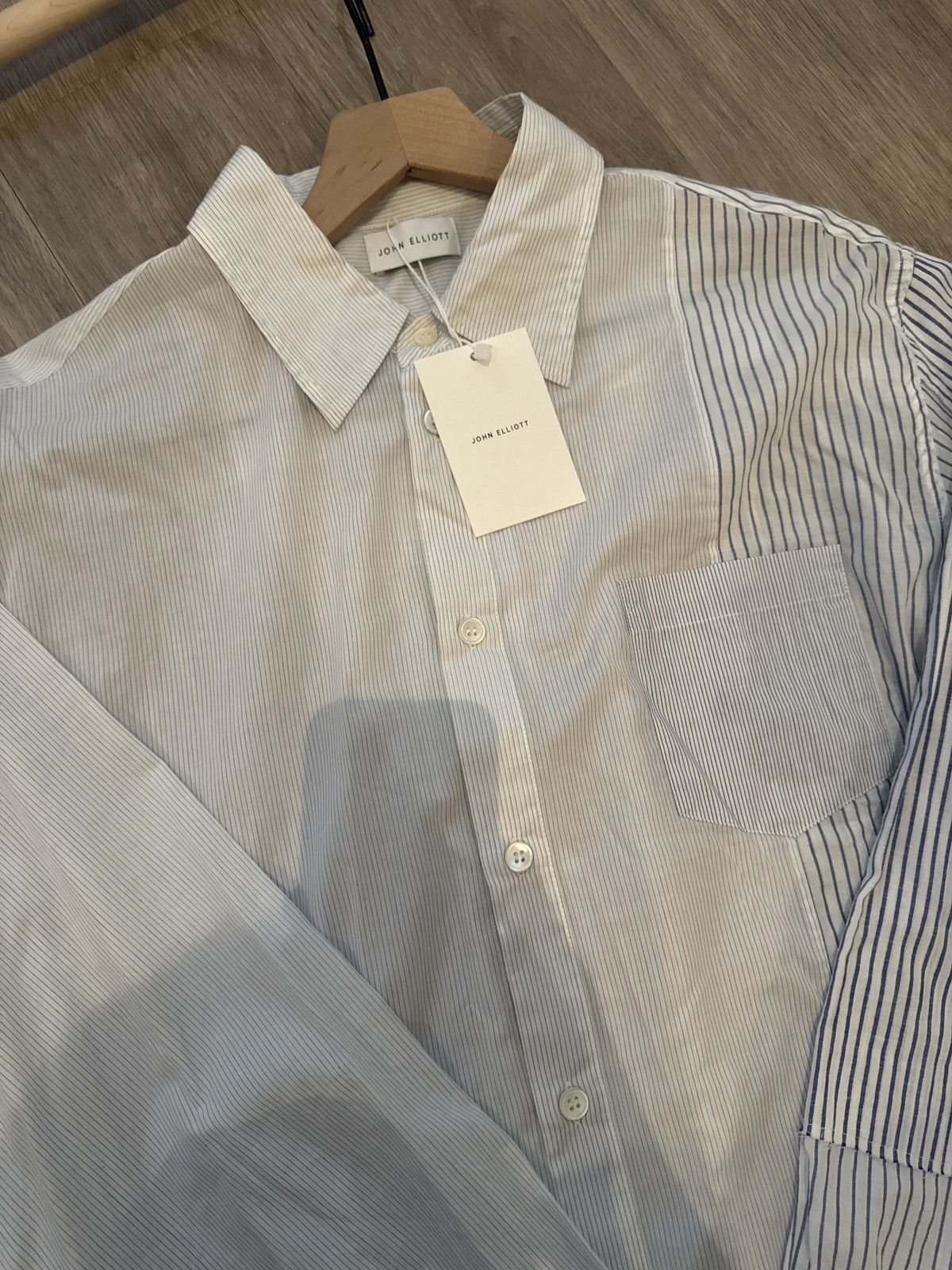 John Elliott John Elliott Paneled Cloak Button Up Shirt Size US M / EU 48-50 / 2 - 1 Thumbnail