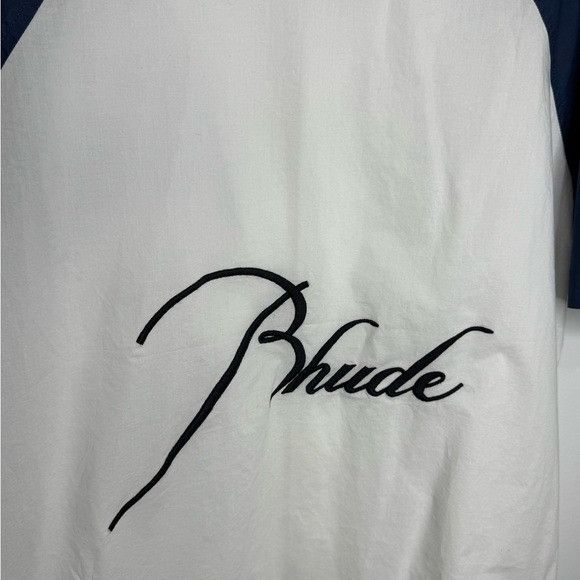 Rhude Rhude Two-Tone Cotton Shirt White Blue Men’s Medium Size US M / EU 48-50 / 2 - 6 Thumbnail