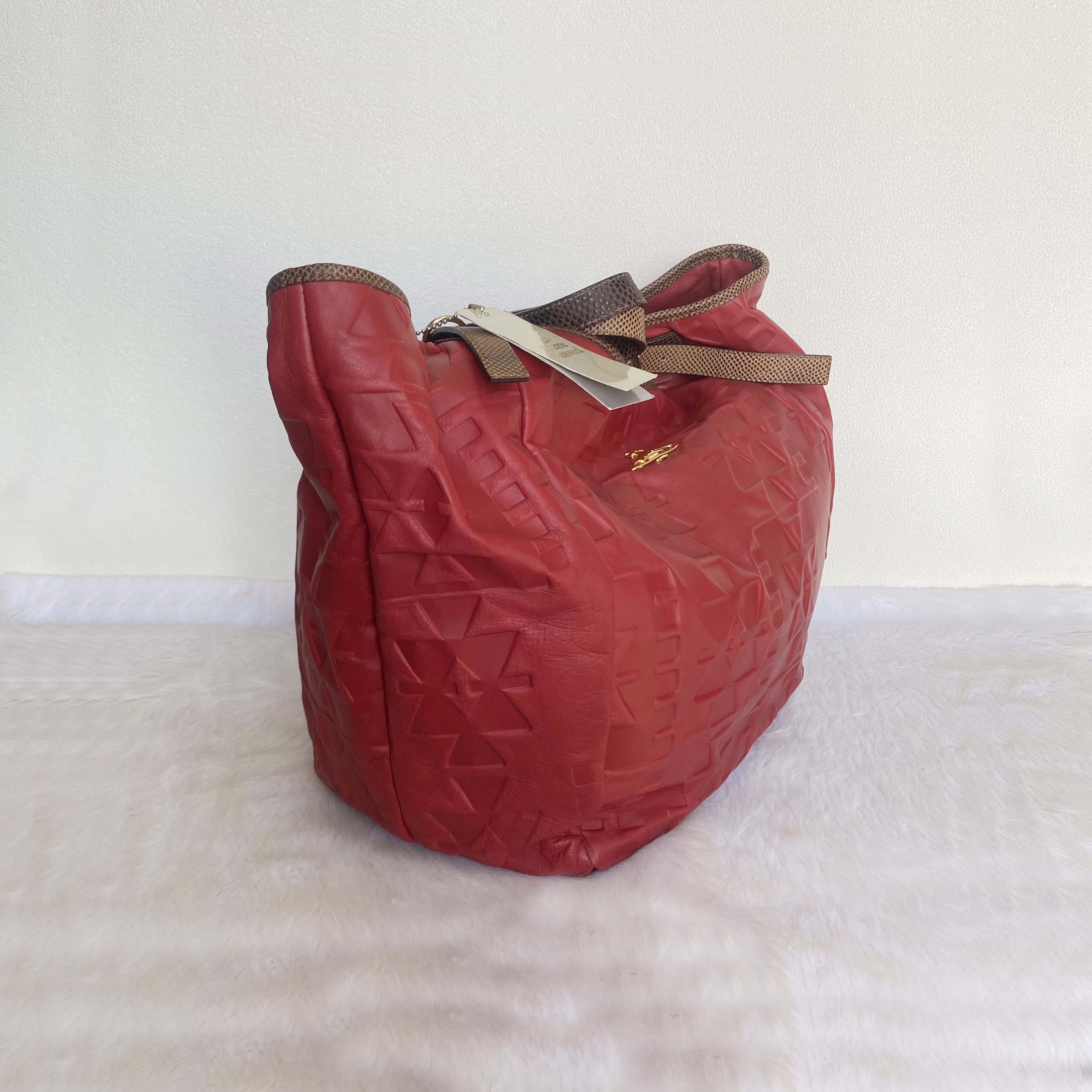 Vivienne Westwood Sahara Red Leather Hobo Shoulder Bag Size ONE SIZE - 2 Thumbnail