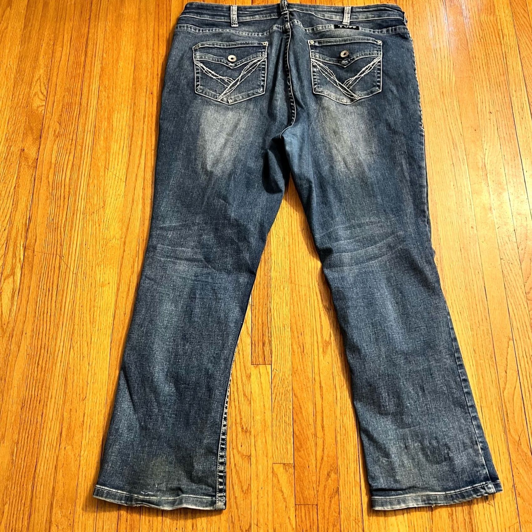 Vintage Cowgirl Tuff Jeans Womens Bootcut Jeans 36 X31 Blue Denim Womens Size 25" / US 0 / IT 36 - 3 Thumbnail