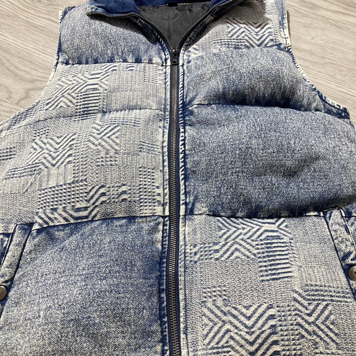 In The Attic 2000s In The Attic Distressed Puffer Down Vest Blue Jeans Size US M / EU 48-50 / 2 - 3 Thumbnail