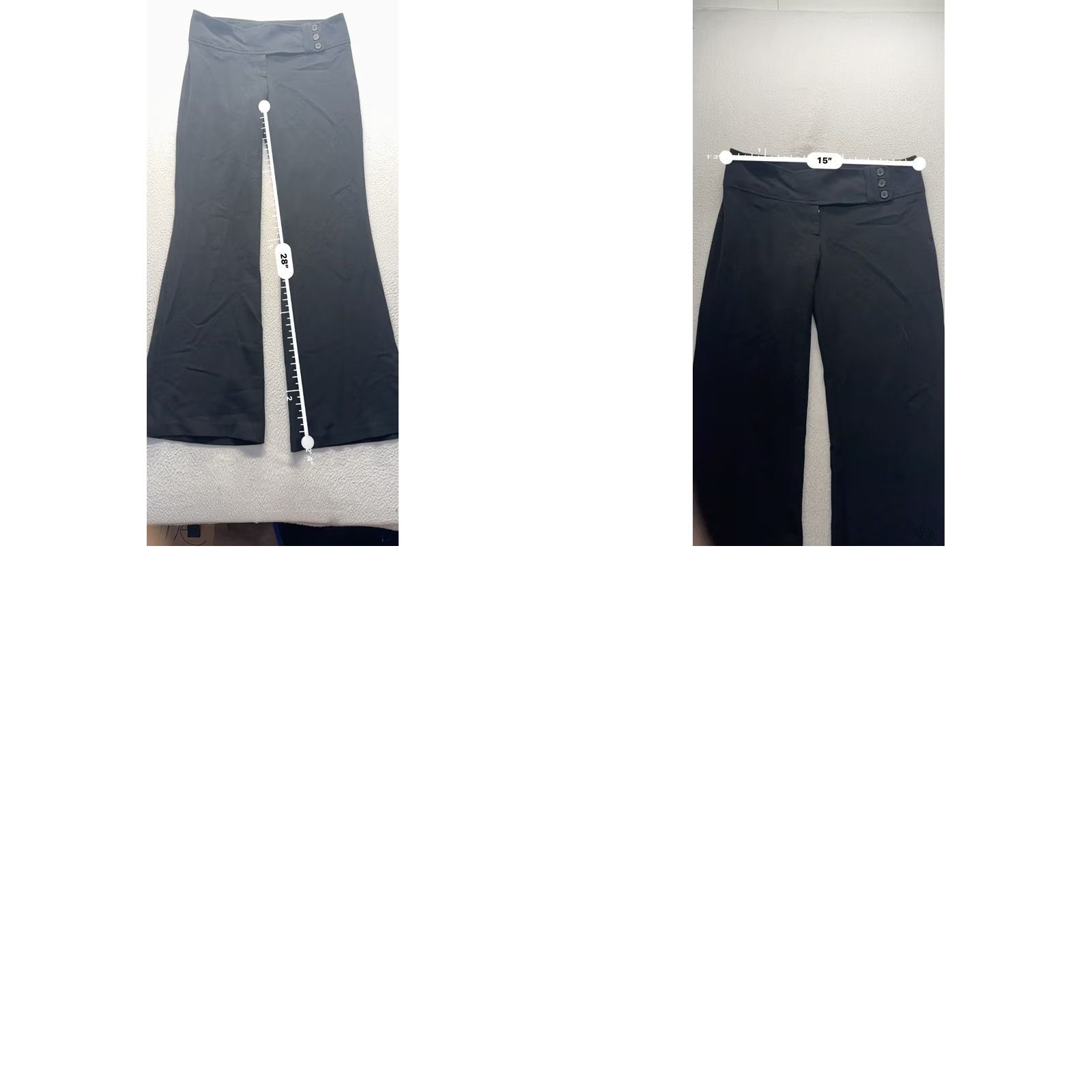 Vintage Kimchi Blue Black Wide-Leg Pants With Buttoned Waist Womens M Dress Pants尺 Size 32" / US 10 / IT 46 - 8 Thumbnail