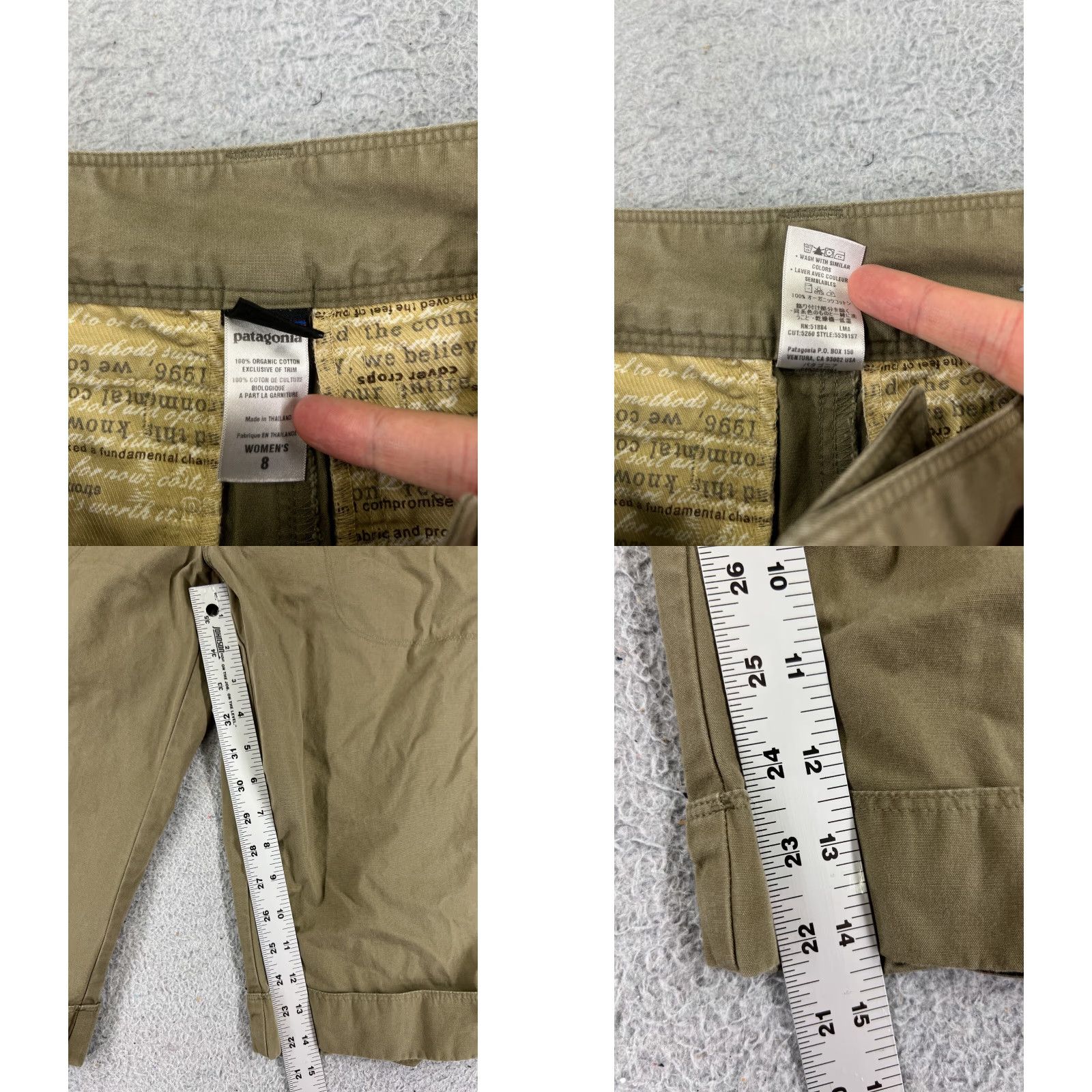 Patagonia Patagonia Shorts Womens 8 Beige All-Wear Capris 100% Cotton Hiking Camping 28x14 Size 30" / US 8 / IT 44 - 8 Thumbnail