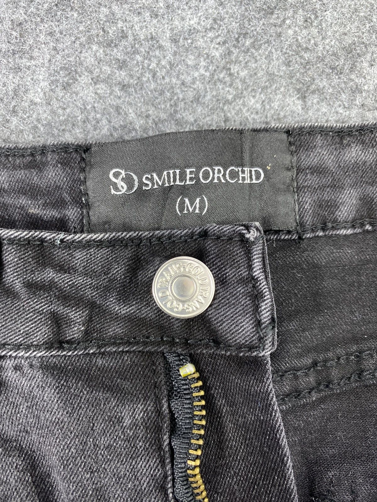 Japanese Brand × Jean Japanese Brand Smile Orchid Black Flare Jeans - J1063 Size 25" / US 0 / IT 36 - 8 Thumbnail