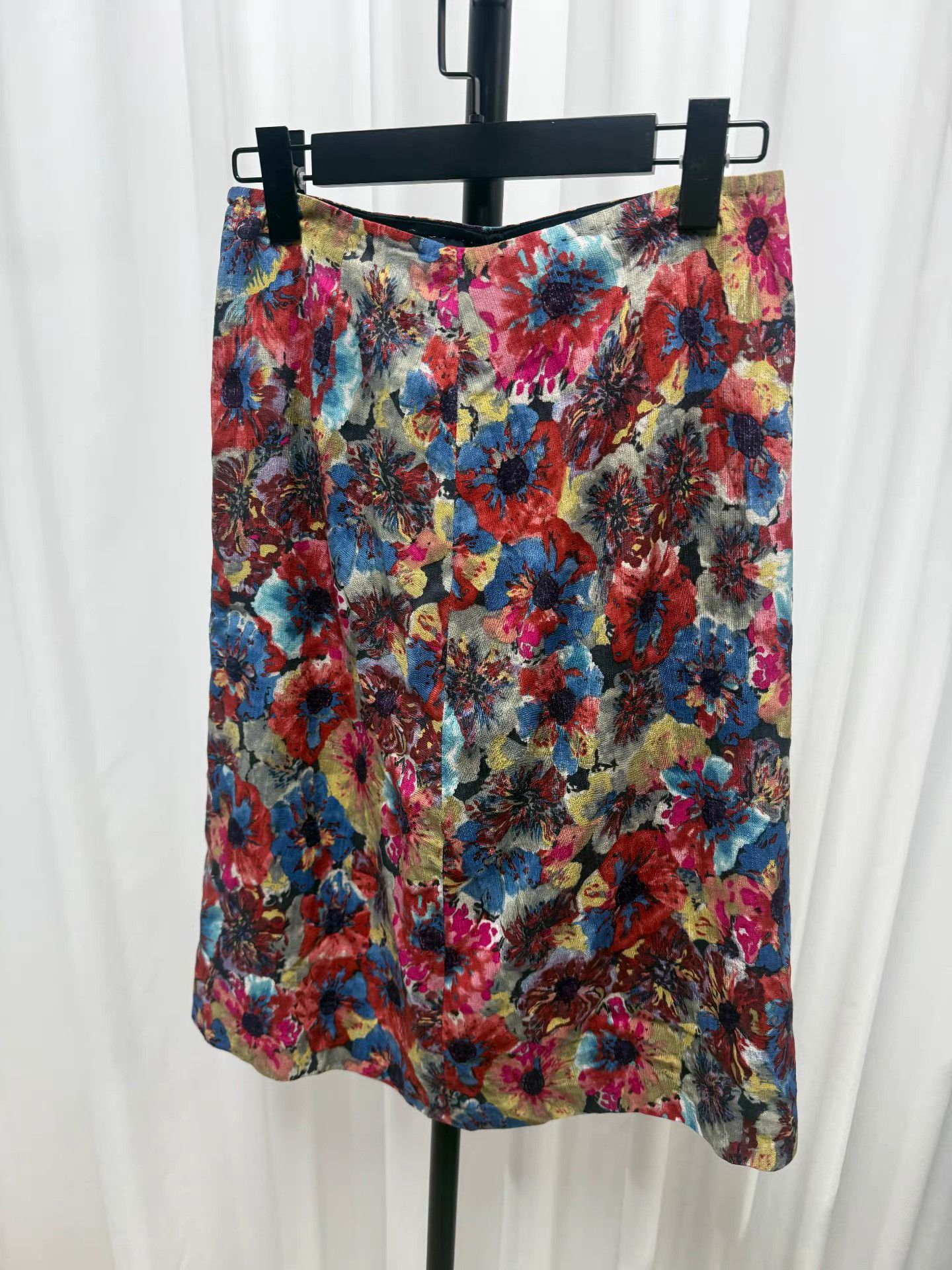 Dries Van Noten Dries van noten Oil Painting Flower Skirt K20 Size 26" / US 2 / IT 38 - 4 Thumbnail