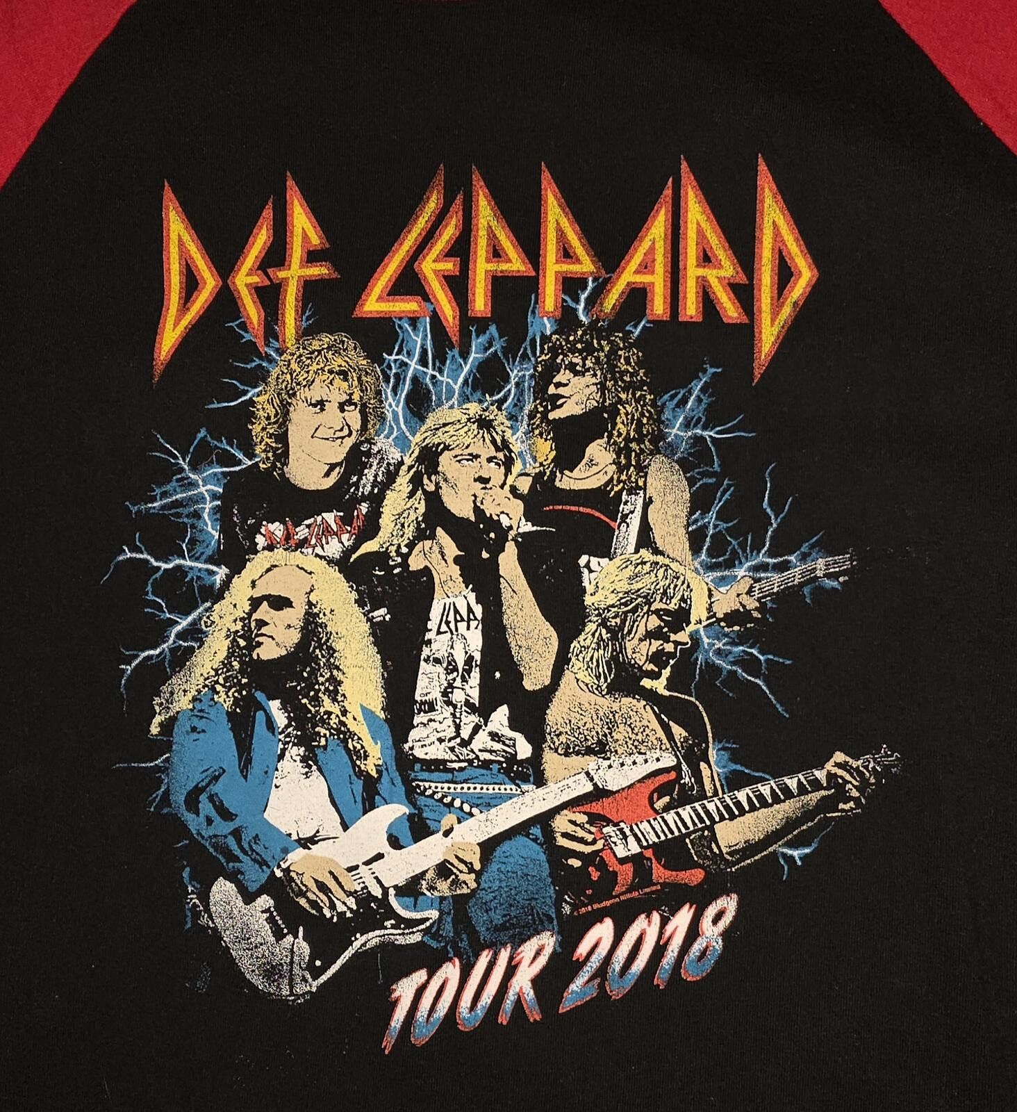Def Leppard Def Leppard Tour 2018 Raglan Sleeve T-Shirt Size US M / EU 48-50 / 2 - 3 Thumbnail