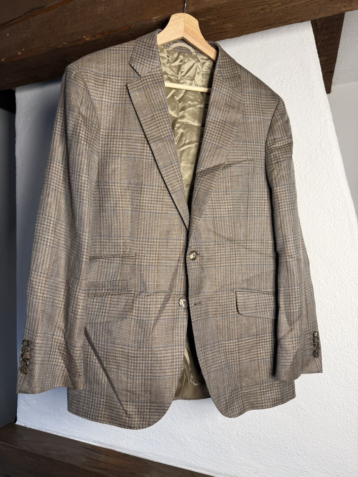 Other Pelikamo Zürich Glen Wool Silk Linen Blazer Size 48 Size 48R - 1 Thumbnail