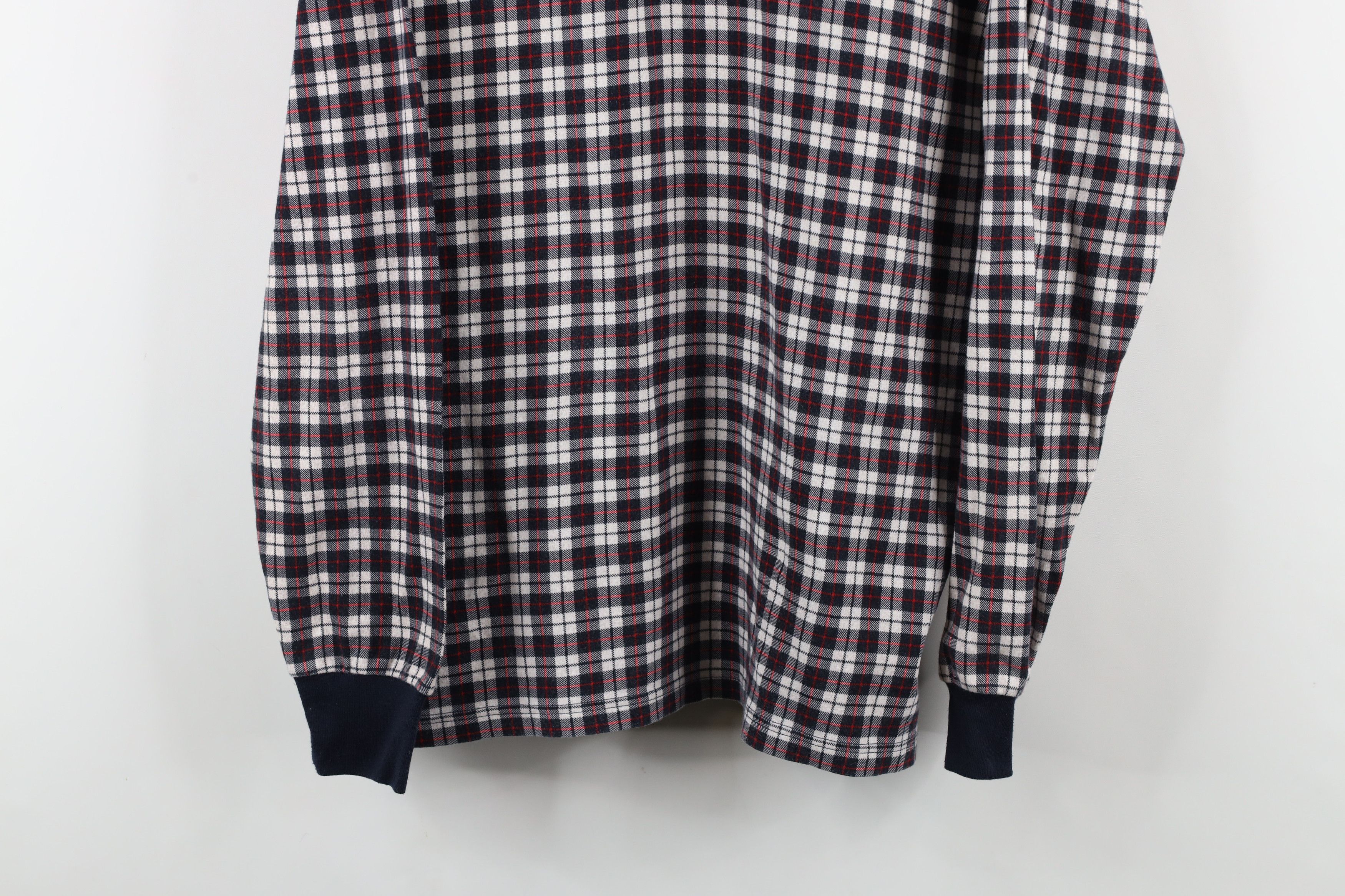Vintage Vintage 90s Streetwear Long Sleeve Rugby Polo Shirt Plaid Size US L / EU 52-54 / 3 - 3 Thumbnail