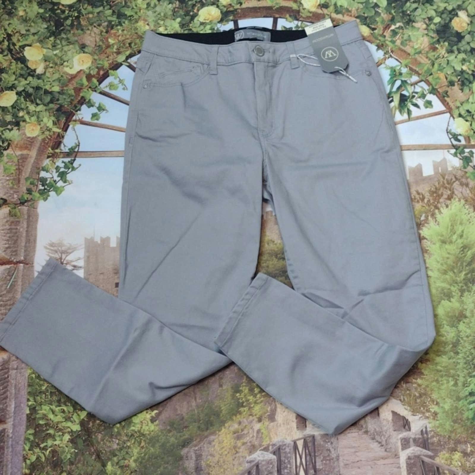 Wit & wisdom gray high popular rise ankle skimmer pants size 8