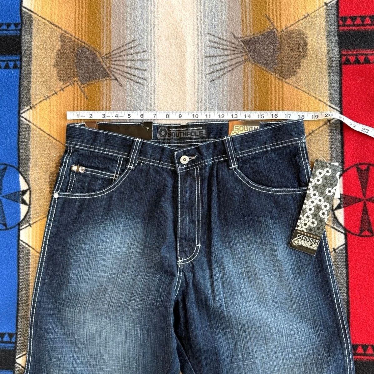 Southpole VINTAGE Southpole Jeans Wide Leg Denim Size 36x30 NWT Grunge Skate Y2K Size US 36 / EU 52 - 6 Thumbnail