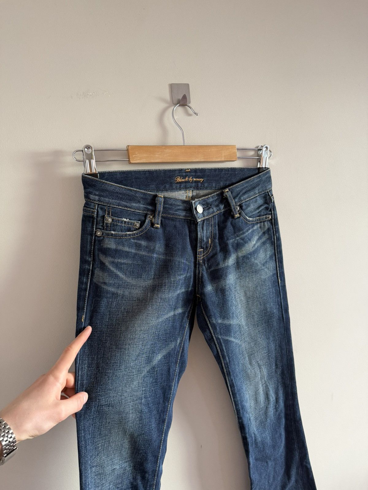 MOUSSY Black by Moussy Japanese Bootcut Denim Jeans Size 24" / US 00 / IT 34 - 2 Thumbnail