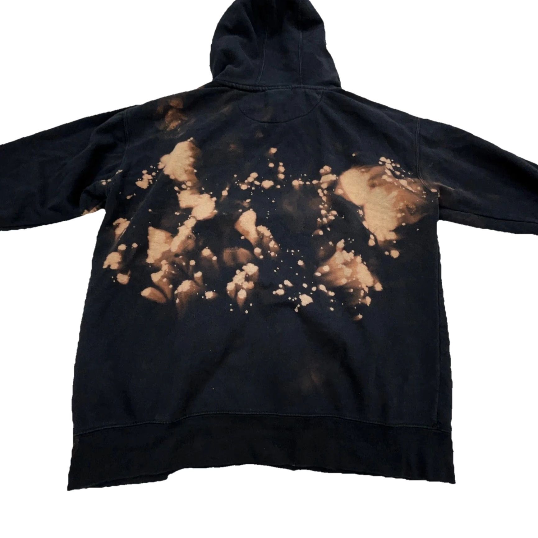 Nike Nike Hoodie Men Large Black Sweatshirt Center Swoosh Thrashed Bleached Size US M / EU 48-50 / 2 - 2 Thumbnail
