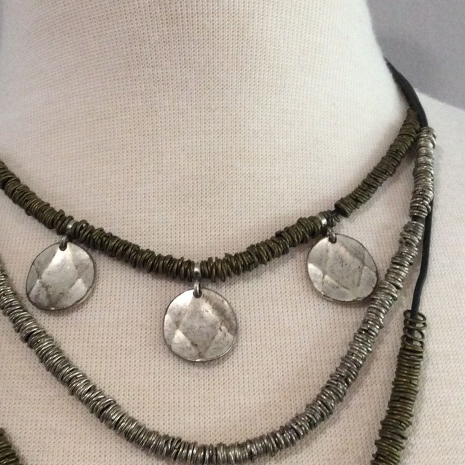 Chicos Chico's MultiLayered Gold & Silver Tone Necklace/Earring Set Size ONE SIZE - 5 Thumbnail