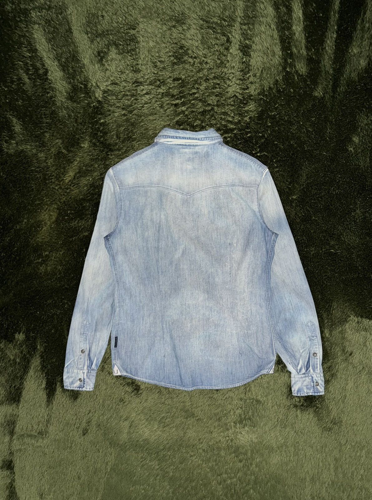 Armani [EU L] Armani Jeans Vintage Washed Western Denim Shirt Size US L / EU 52-54 / 3 - 8 Thumbnail