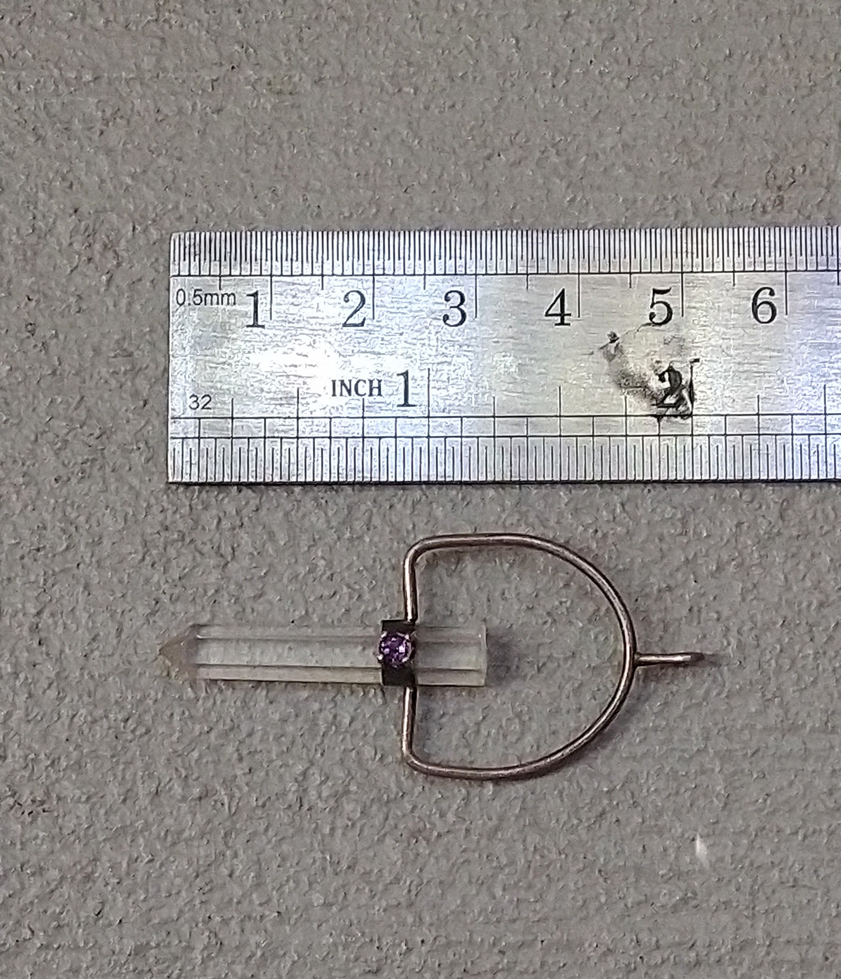 Jewelry Vintage Sterling Silver Pendant Quartz Amethyst Modern Size ONE SIZE - 9 Thumbnail