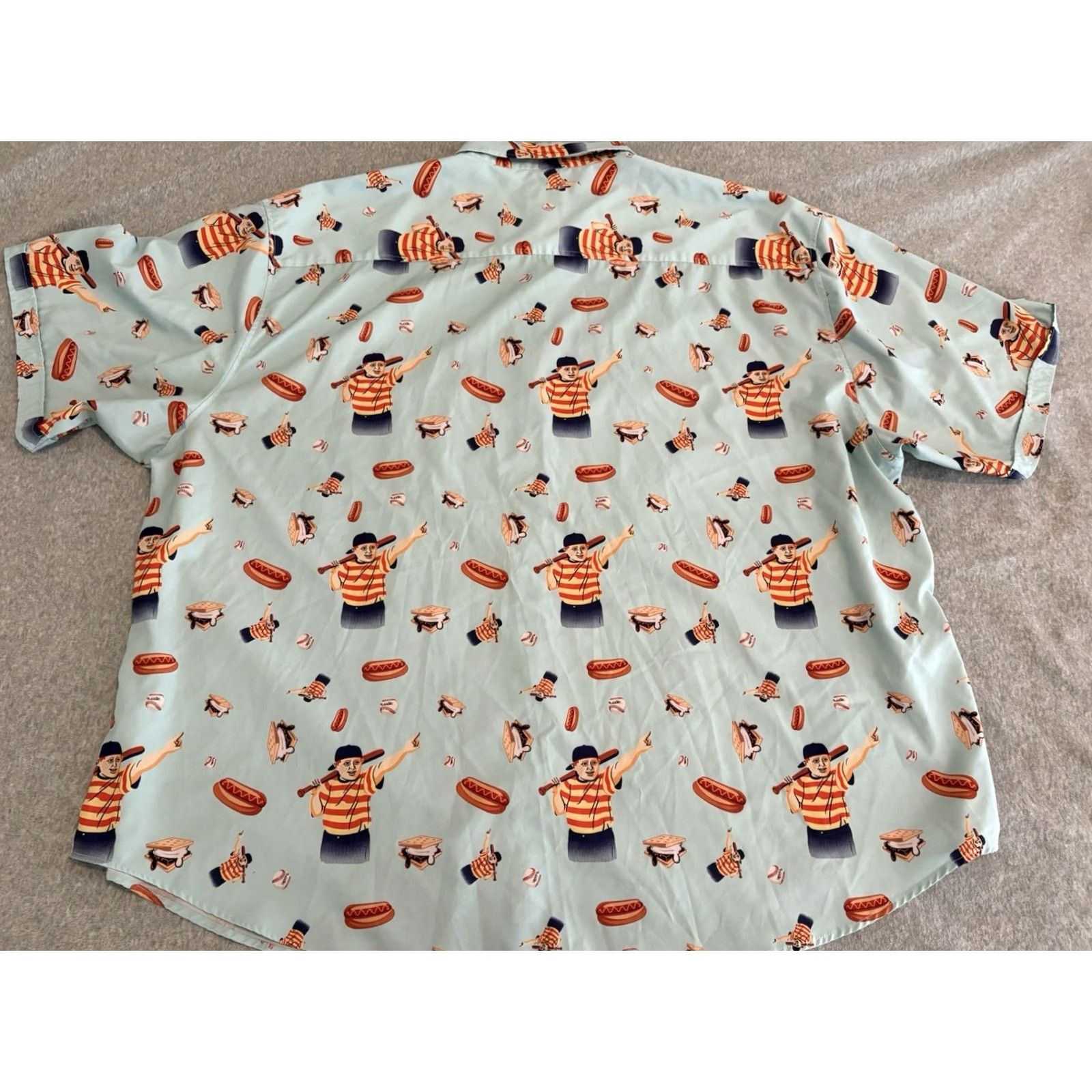 Greats RSVLTS The Sandlot Great Hambino Button Up Shirt Kunuflex Mens 4XL Multicolor Movie Baseball Shirt Size US XXL / EU 58 / 5 - 5 Thumbnail