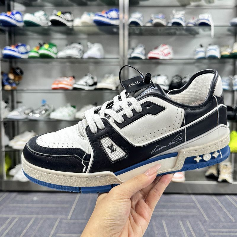 Louis Vuitton Louis Vuitton Trainer Black and Blue Sneakers -2508 Size US 8 / EU 41 - 6 Thumbnail