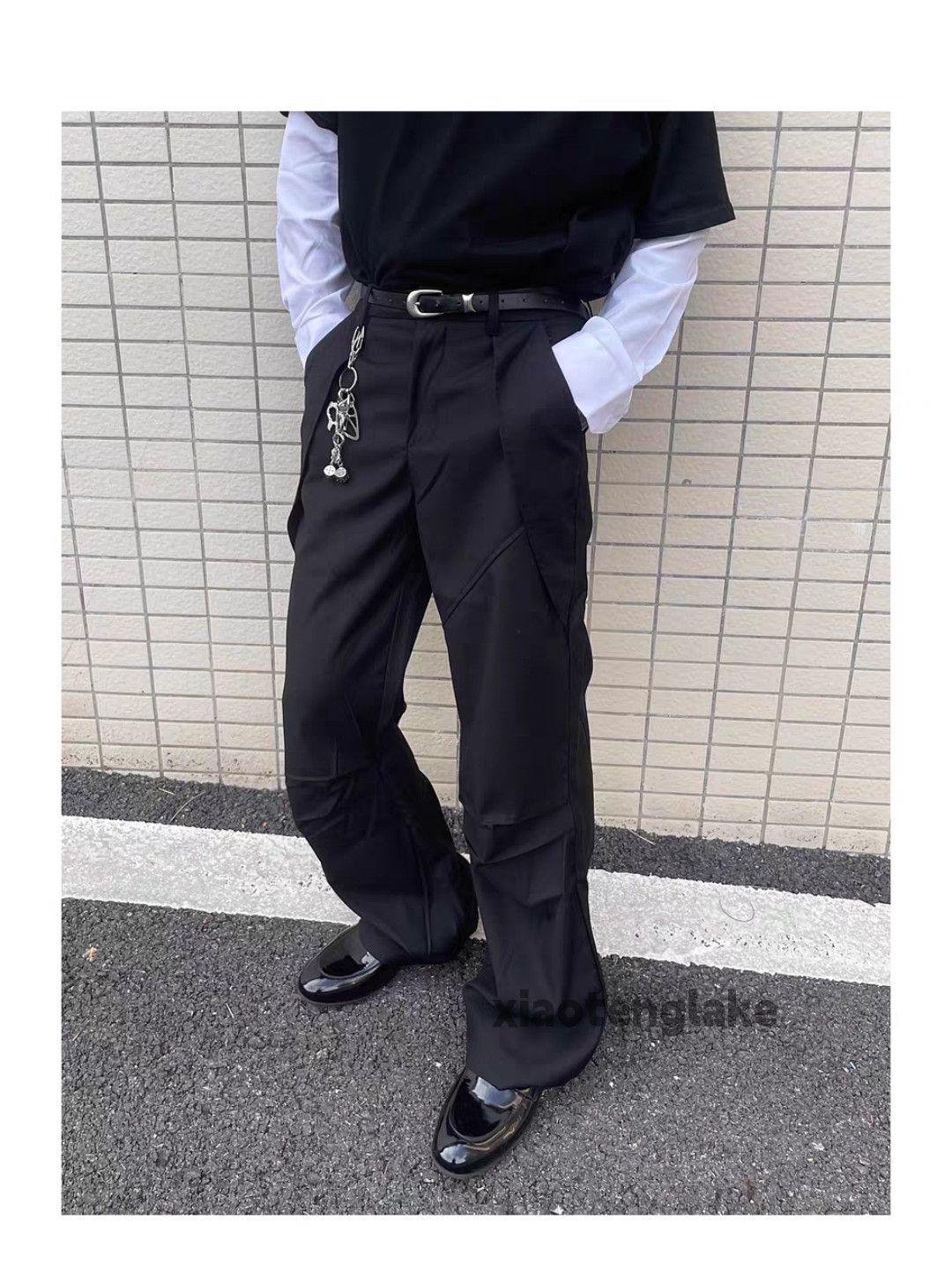 Designer × Japanese Brand × Vintage retro dance punk flared yuppie pleated patchwork pants Size US 34 / EU 50 - 2 Thumbnail