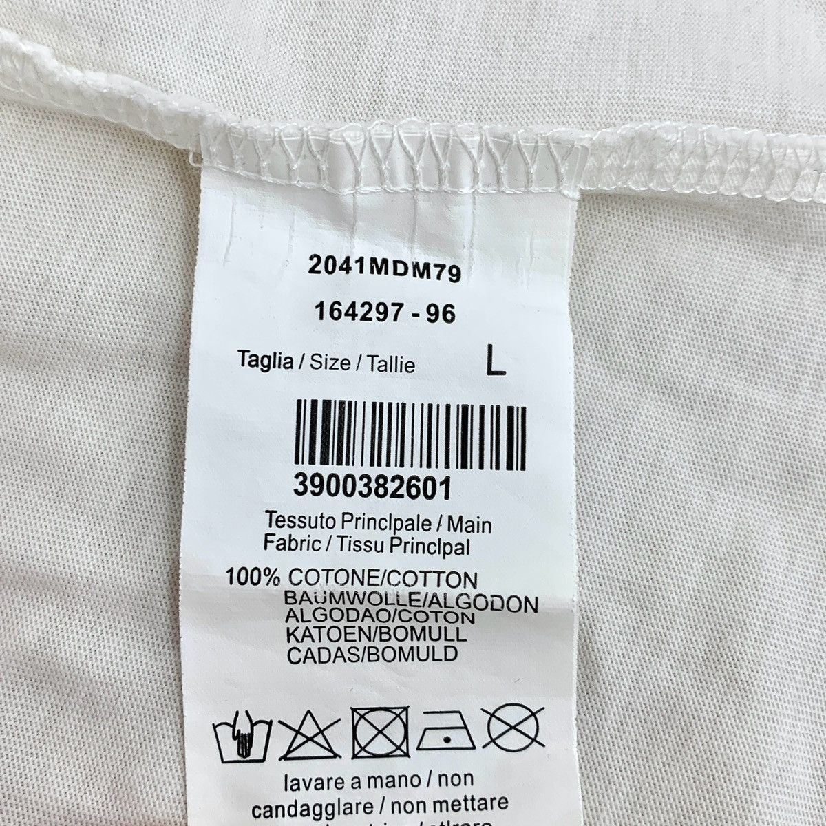 MSGM MSGM White Logo Print Cotton Short Sleeve T-Shirt K26WX Size L / US 10 / IT 46 - 4 Thumbnail
