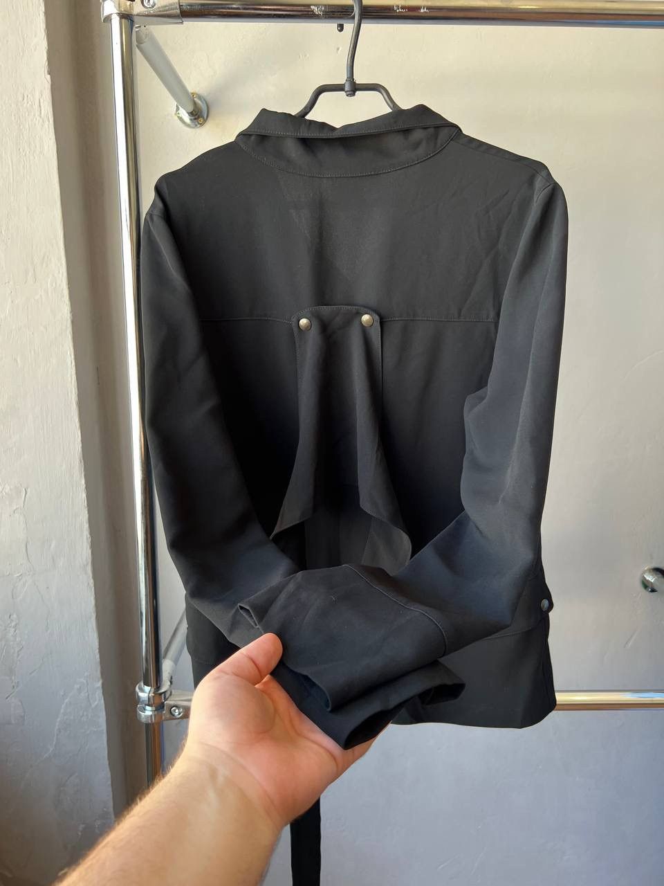 Sarah Pacini SARAH PACINI BLACK WOMAN SOLID BUTTON BLAZER BELTED JACKET L Size L / US 10 / IT 46 - 12 Thumbnail