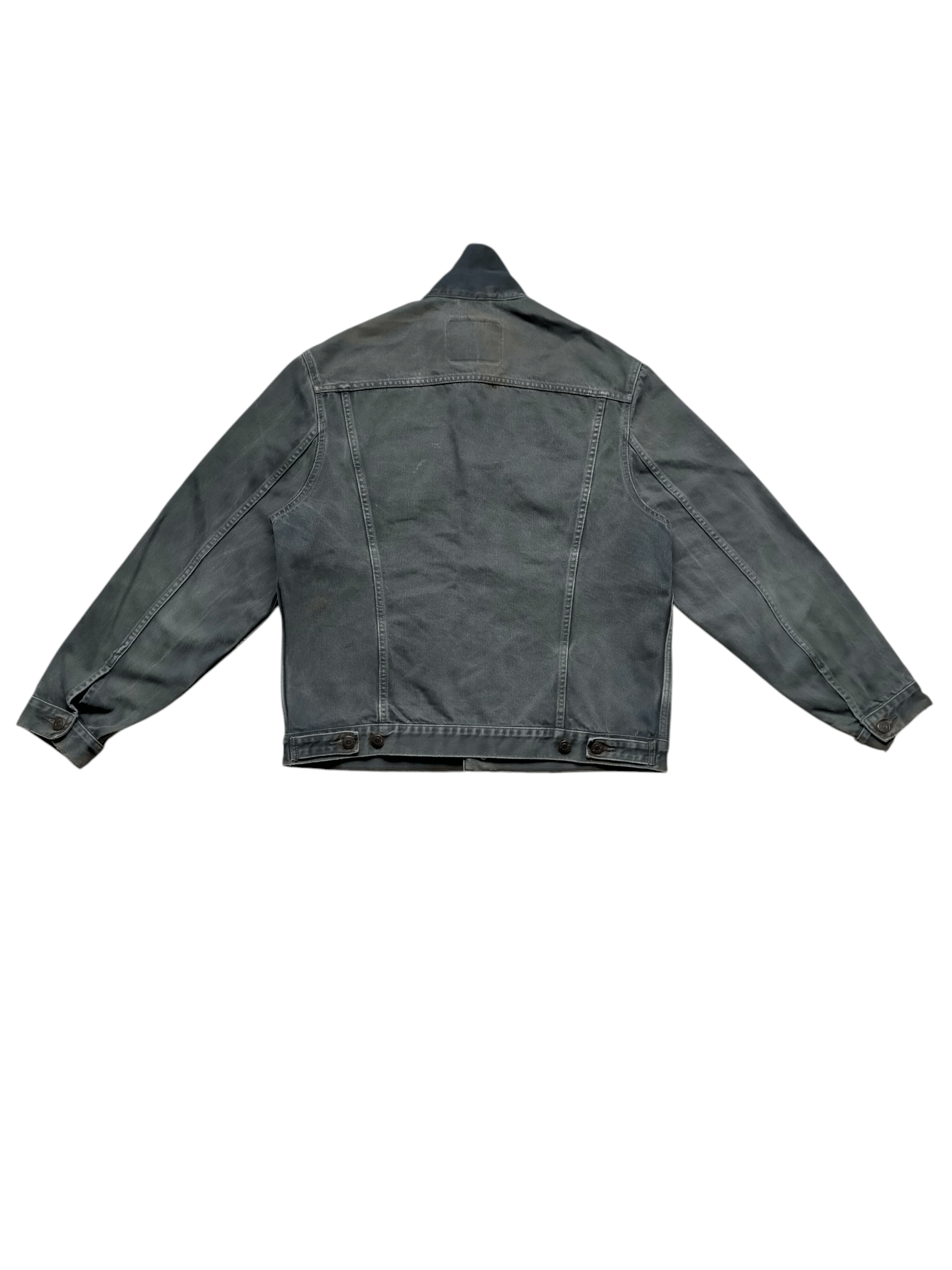 Levi's Vintage 90s Levis 503 Super Black Trucker Jacket Jeans Size US L / EU 52-54 / 3 - 4 Thumbnail