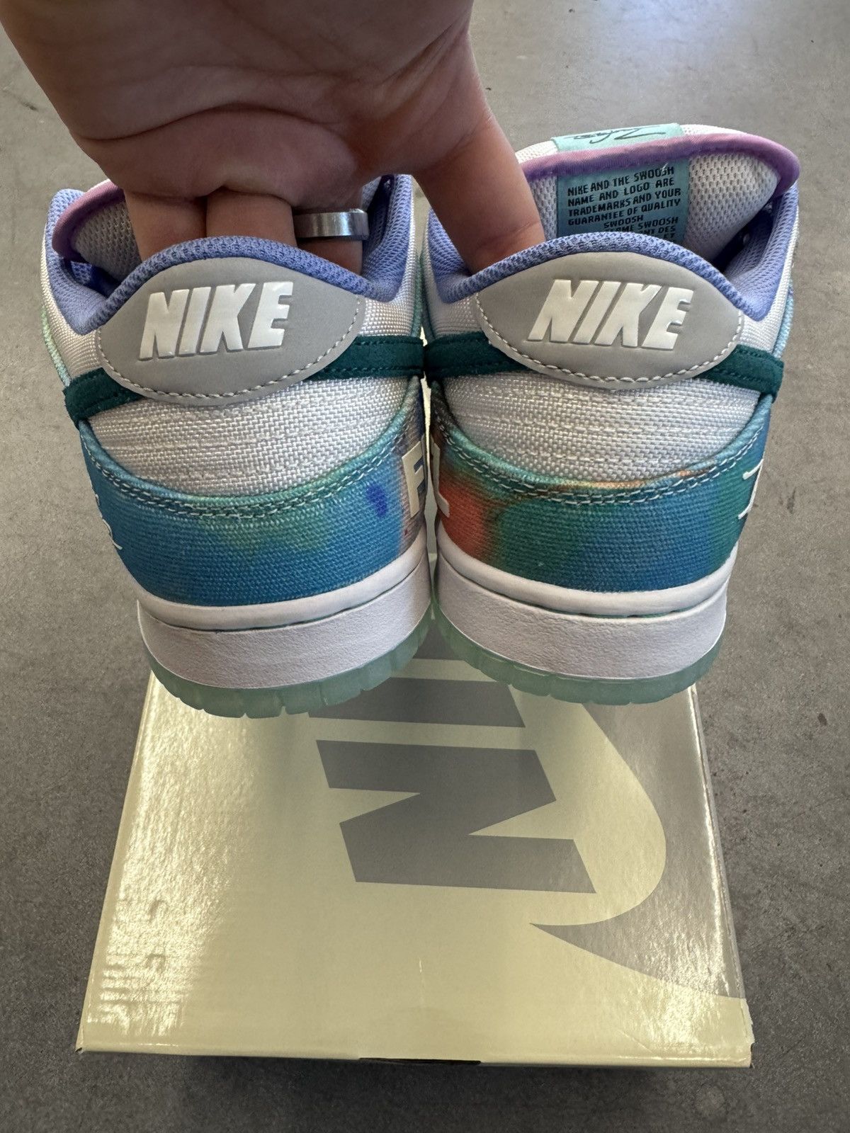 Futura × Nike 2024 Nike SB Dunk Low Futura Laboratories Bleaced Aqua Size US 10 / EU 43 - 8 Thumbnail