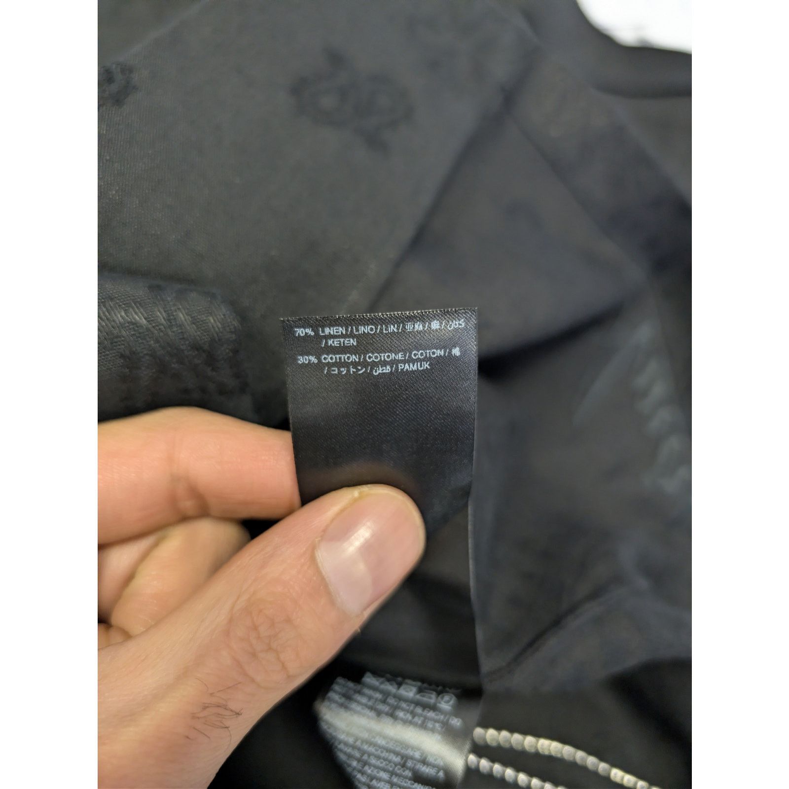 Amiri o1rshd1 MA Bandana Linen Camp Shirt in Black Size US M / EU 48-50 / 2 - 18 Thumbnail
