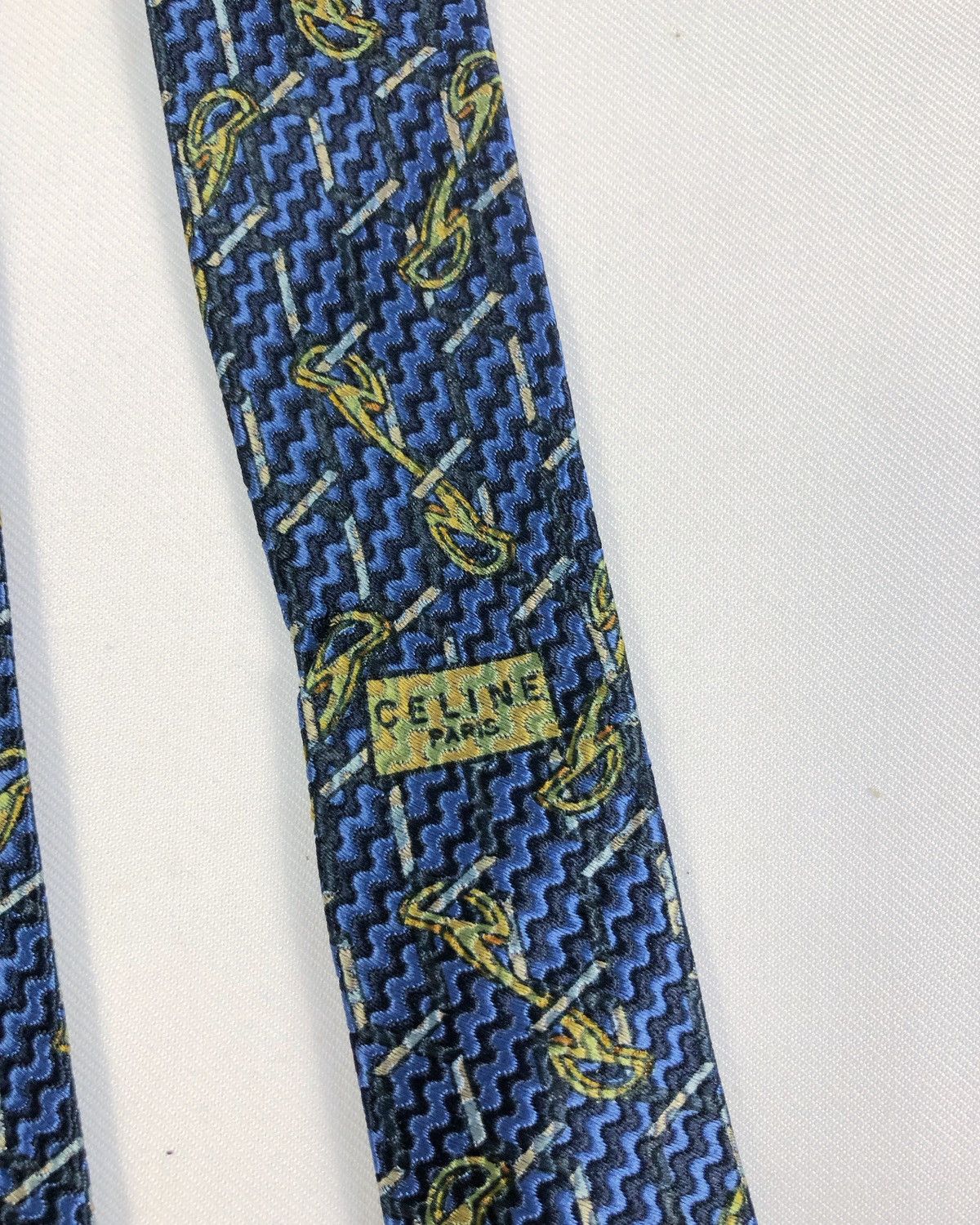 Rare Vintage Celine Paris Silk Tie Made in Spain