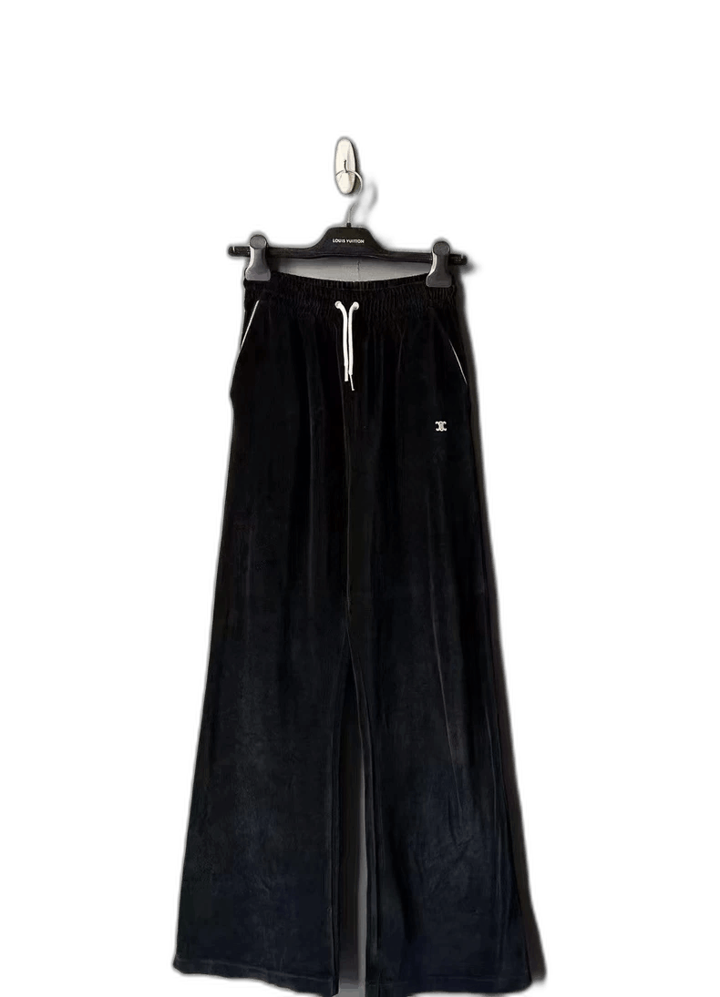 Celine Celine Black Velvet Long Pants Size S Size US 26 / EU 42 - 1 Thumbnail